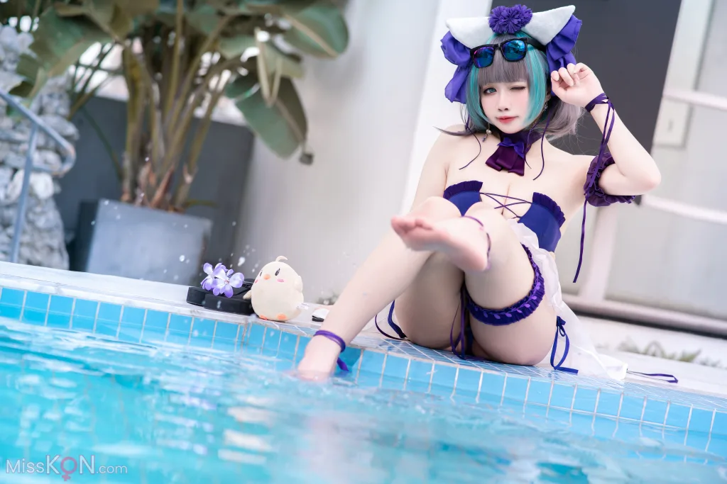 Coser@贞子蜜桃_ 碧蓝航线 柴郡泳装