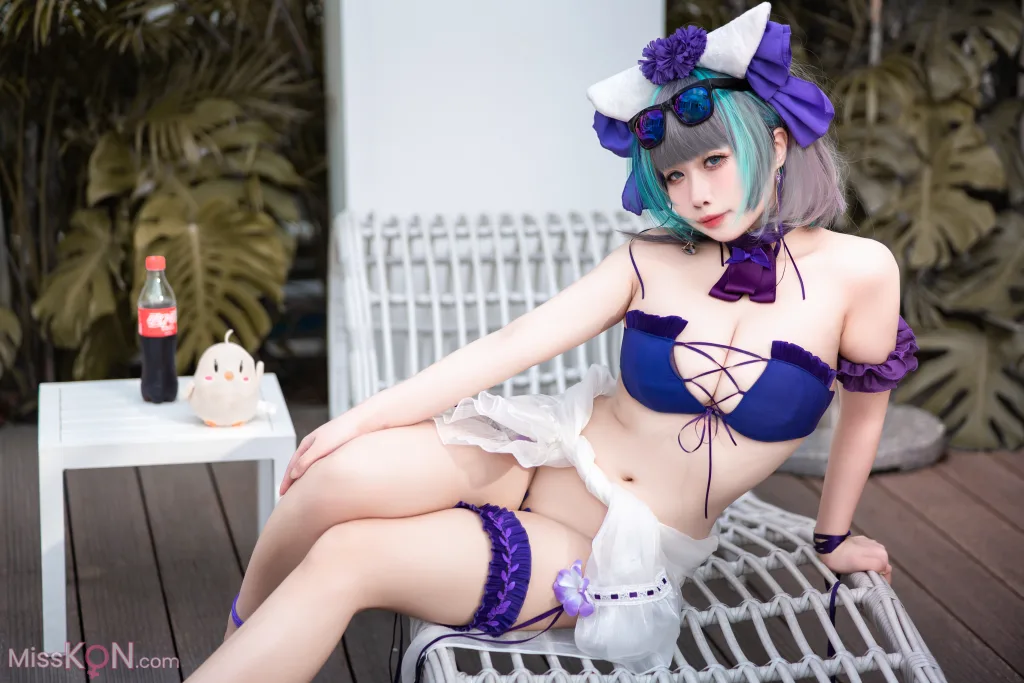 Coser@贞子蜜桃_ 碧蓝航线 柴郡泳装