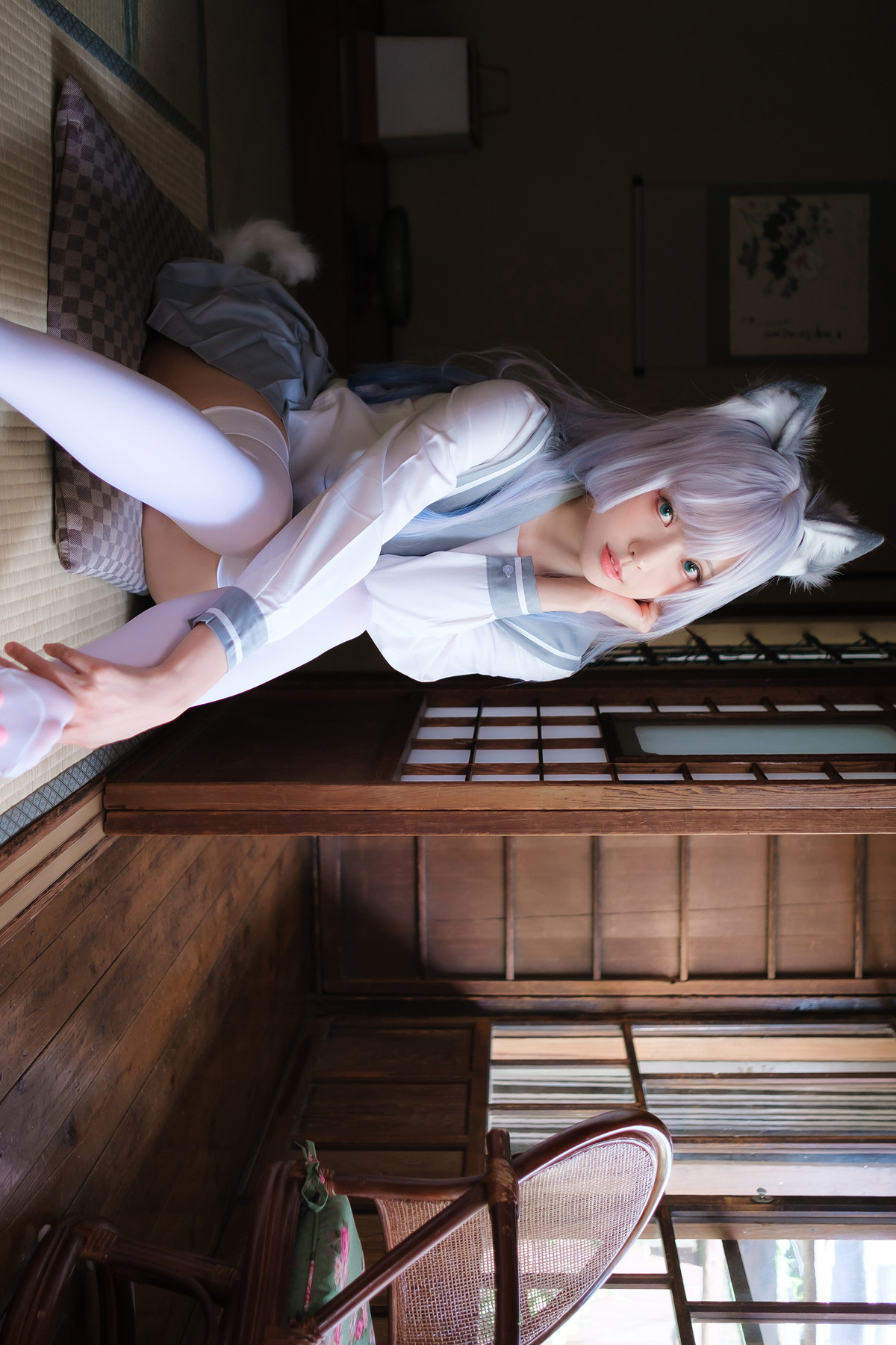 Cosplay ElyEE子 Veranda White Cat緣廊白貓