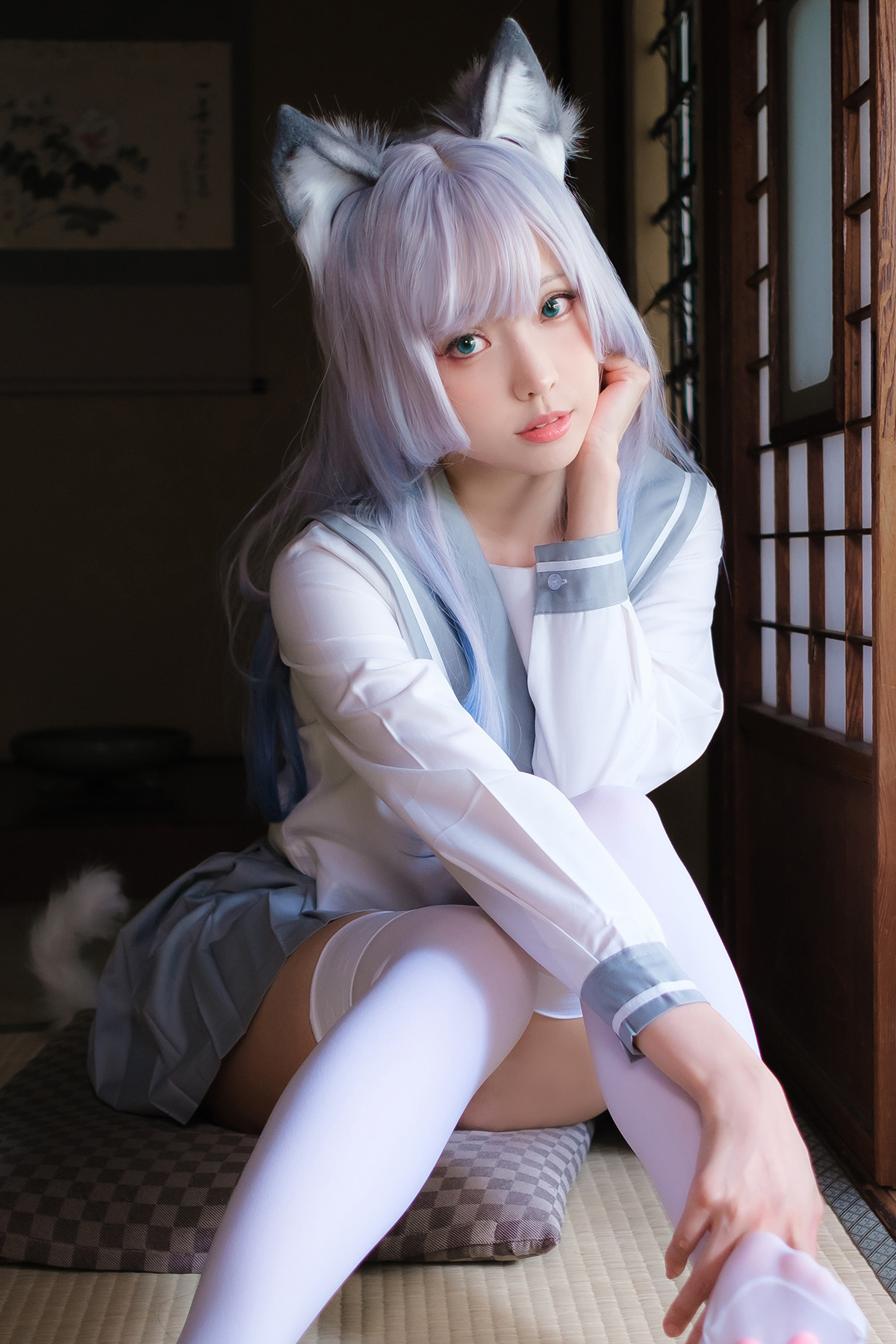 Cosplay ElyEE子 Veranda White Cat緣廊白貓