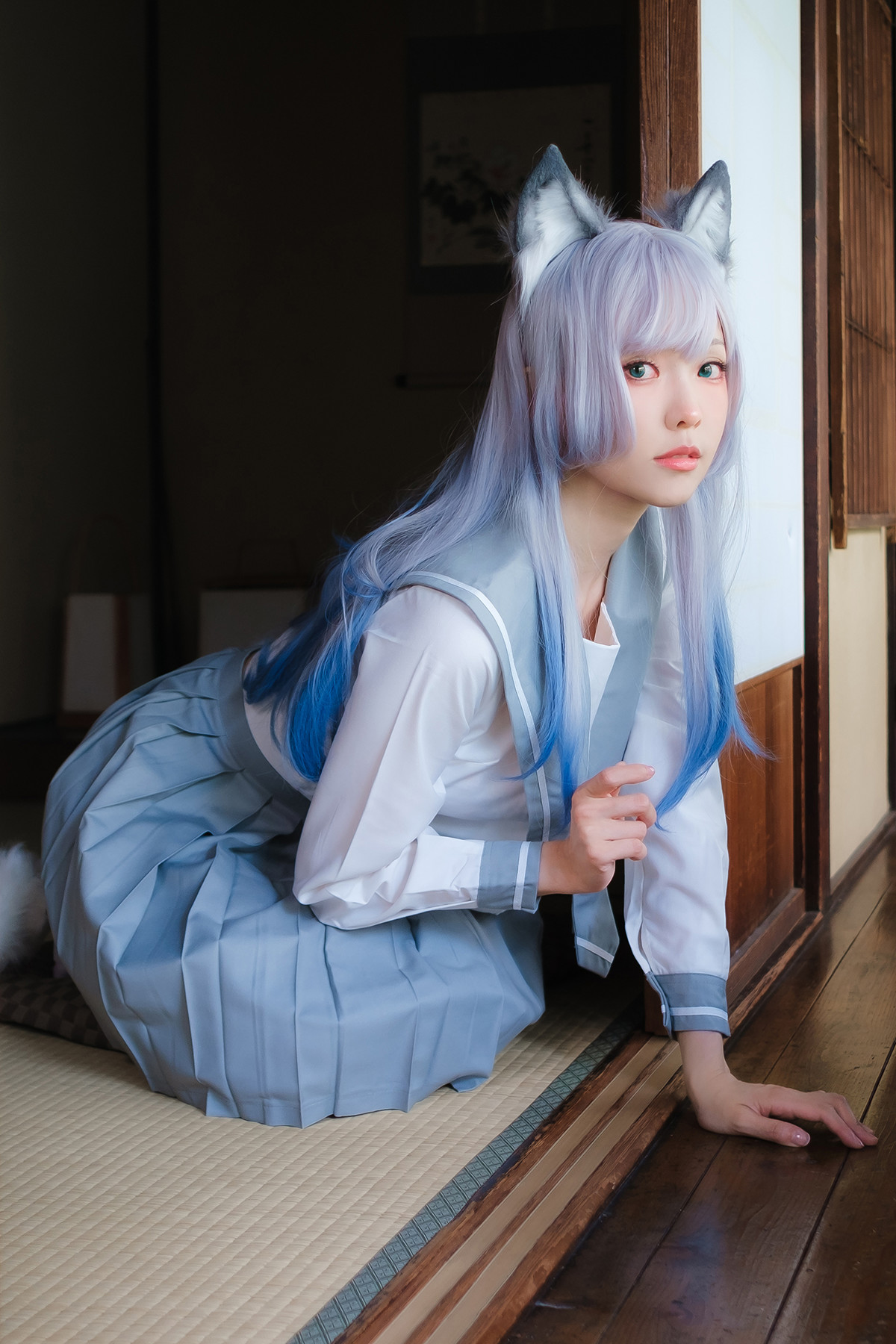 Cosplay ElyEE子 Veranda White Cat緣廊白貓