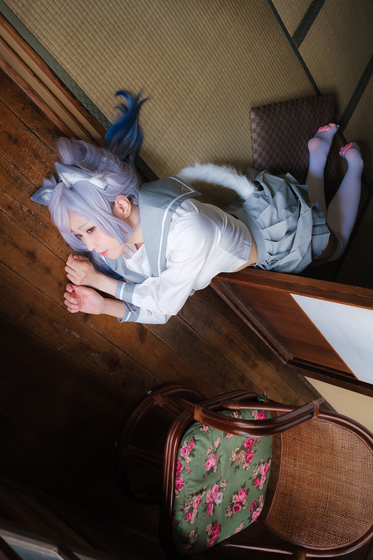 Cosplay ElyEE子 Veranda White Cat緣廊白貓