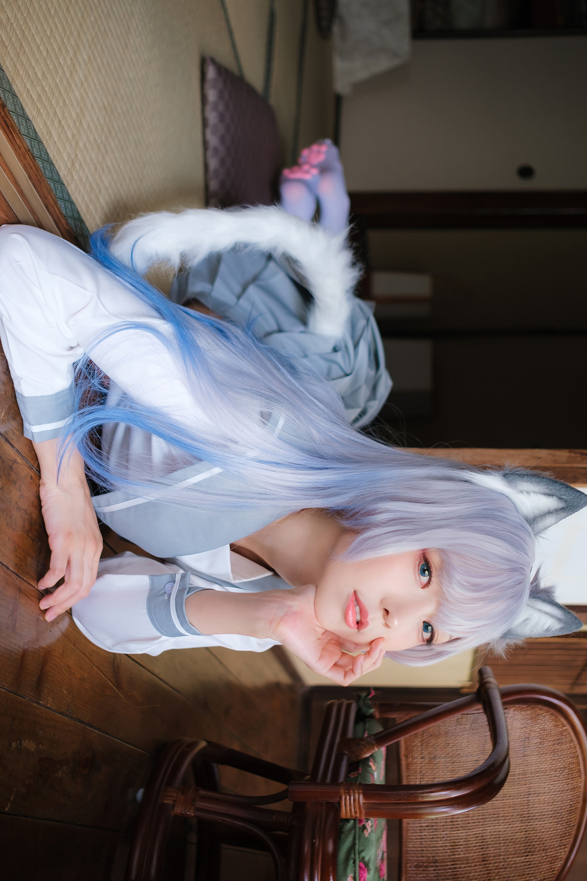 Cosplay ElyEE子 Veranda White Cat緣廊白貓