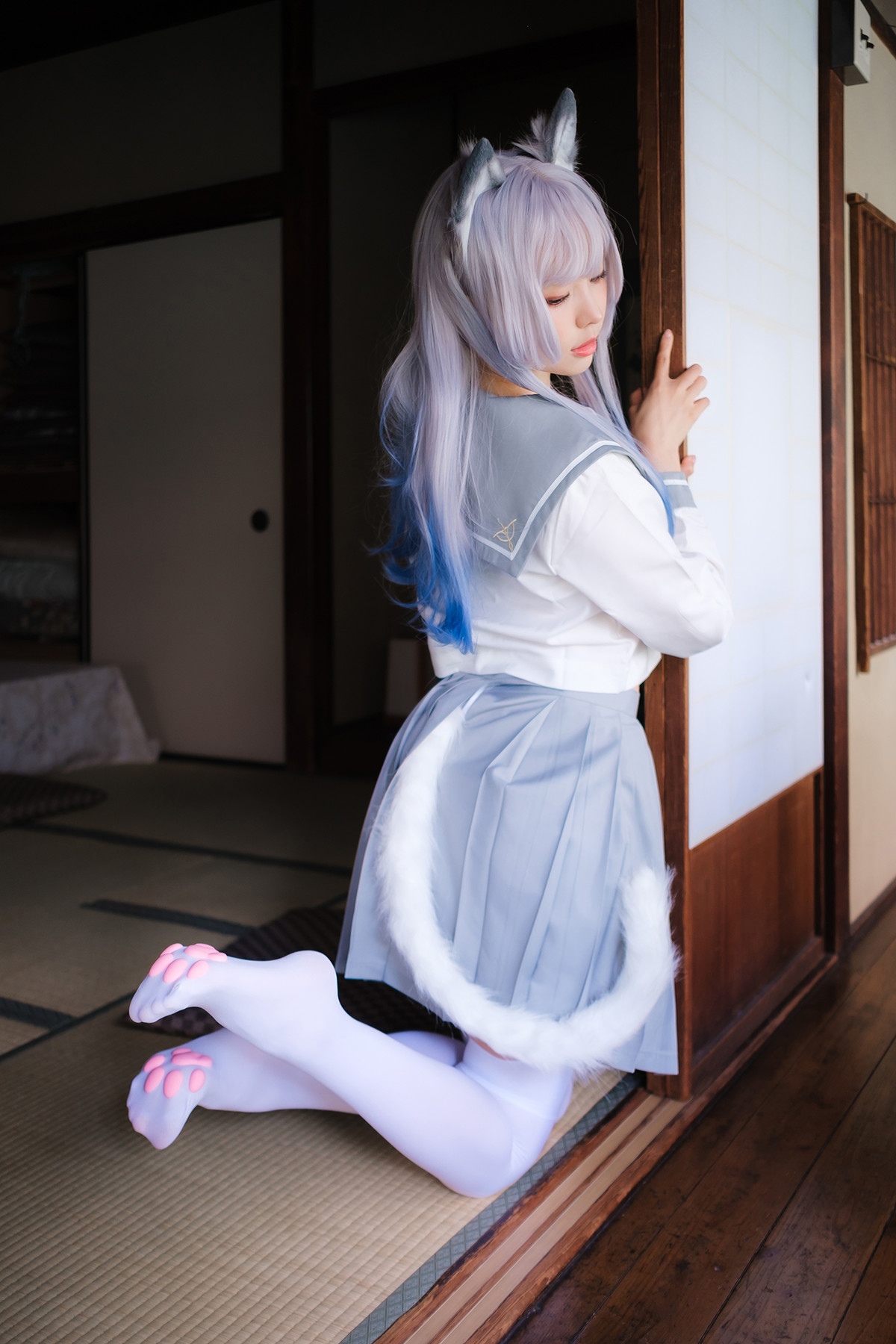 Cosplay ElyEE子 Veranda White Cat緣廊白貓