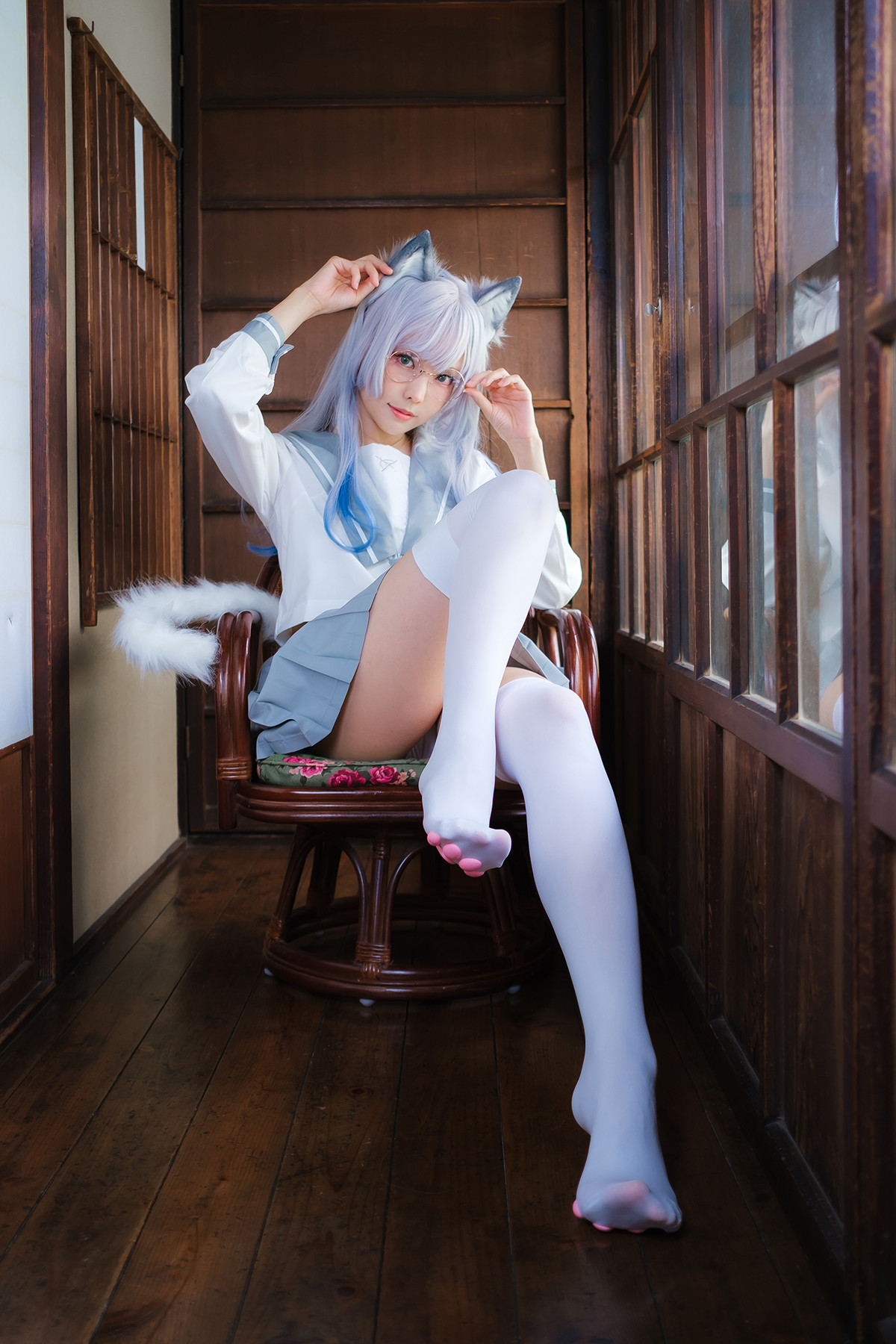 Cosplay ElyEE子 Veranda White Cat緣廊白貓