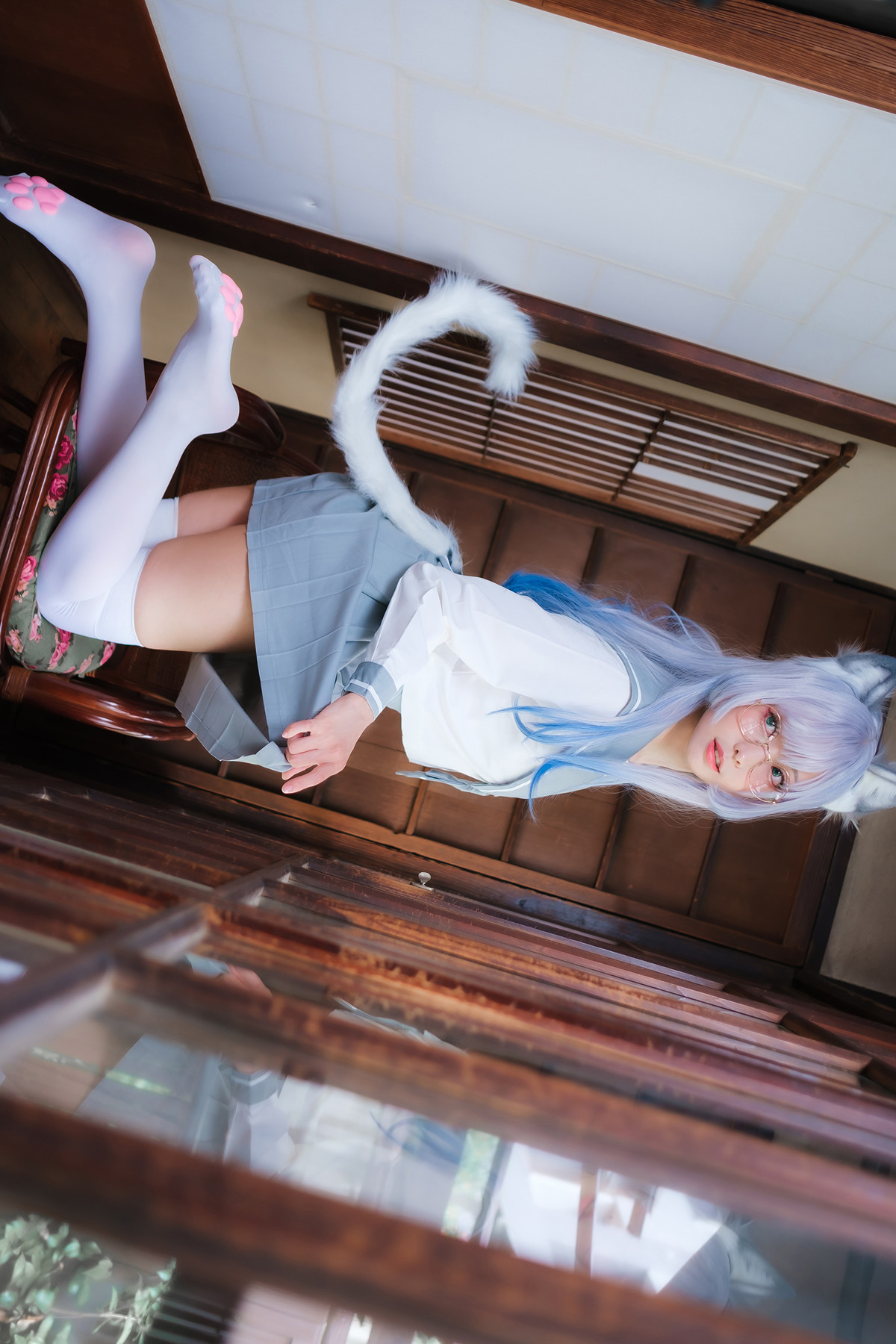 Cosplay ElyEE子 Veranda White Cat緣廊白貓