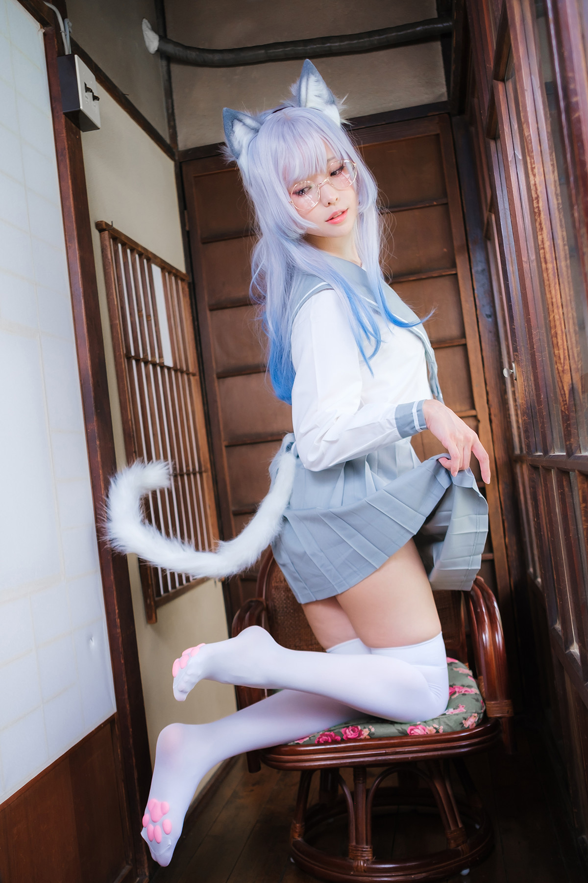 Cosplay ElyEE子 Veranda White Cat緣廊白貓