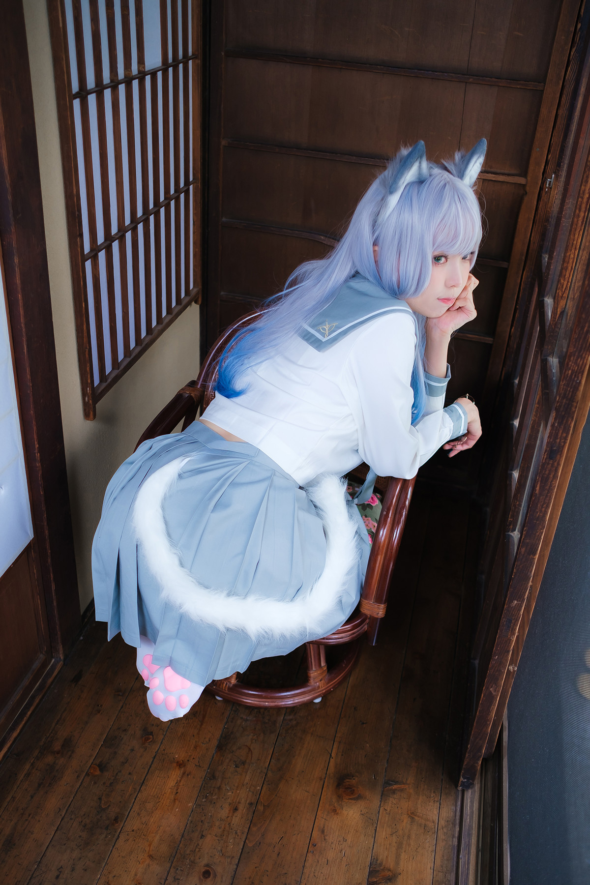 Cosplay ElyEE子 Veranda White Cat緣廊白貓