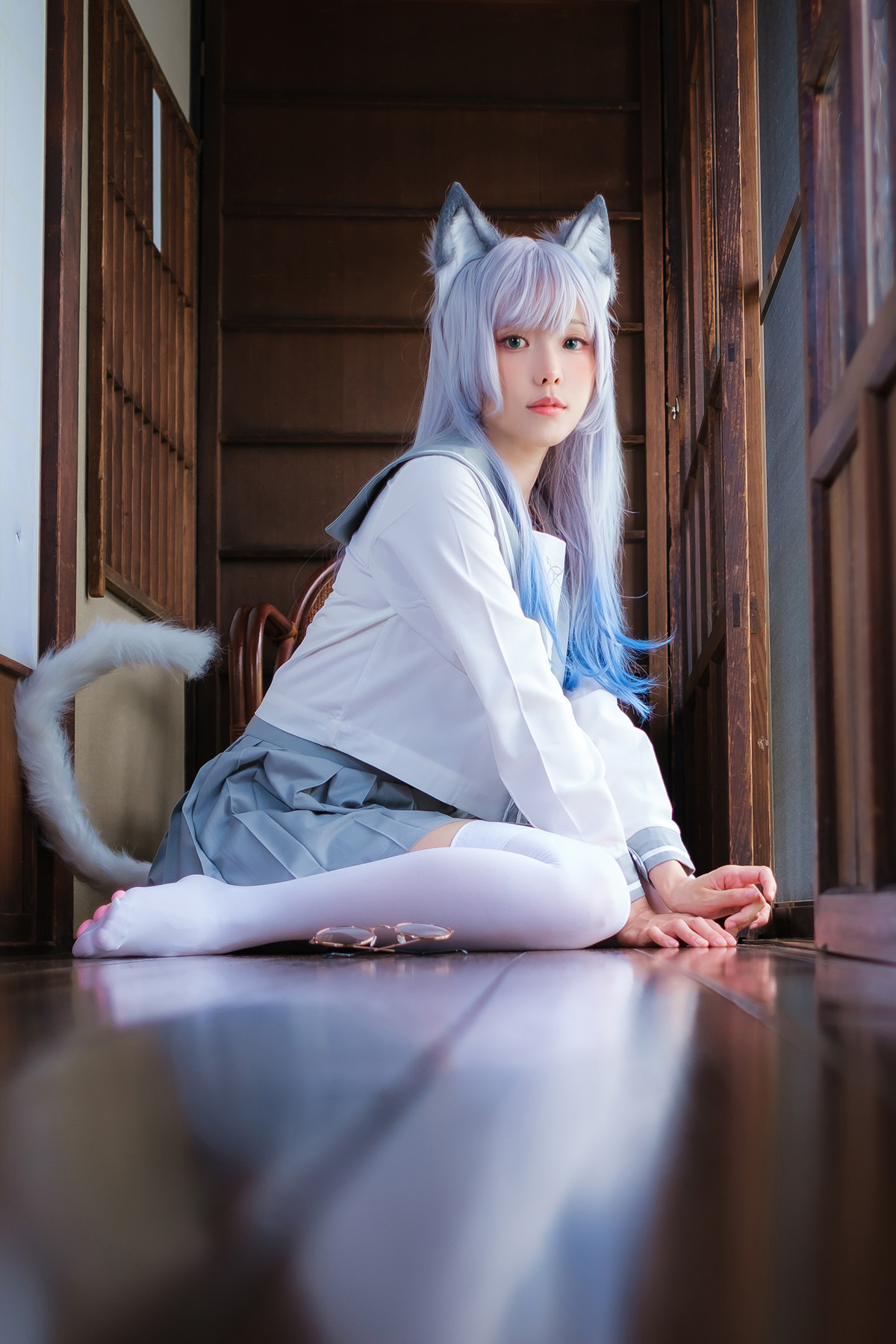 Cosplay ElyEE子 Veranda White Cat緣廊白貓