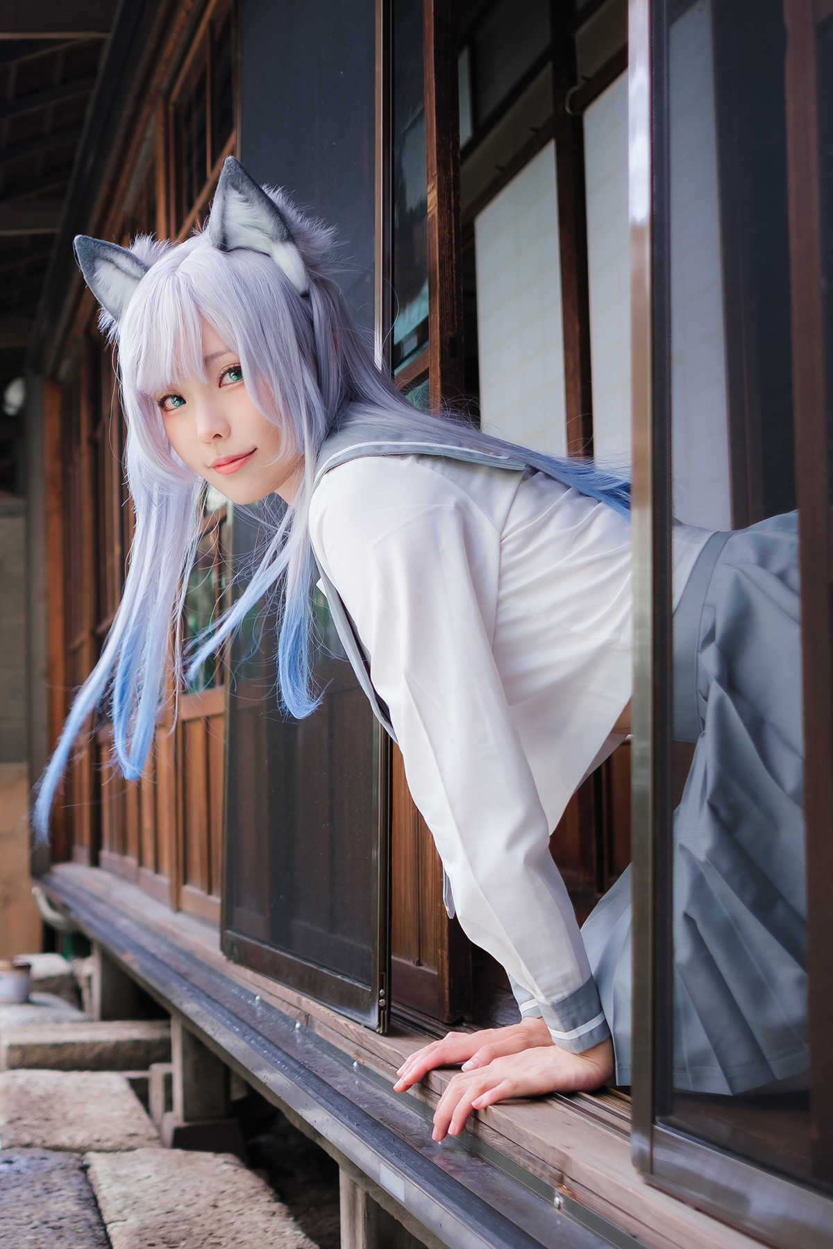 Cosplay ElyEE子 Veranda White Cat緣廊白貓