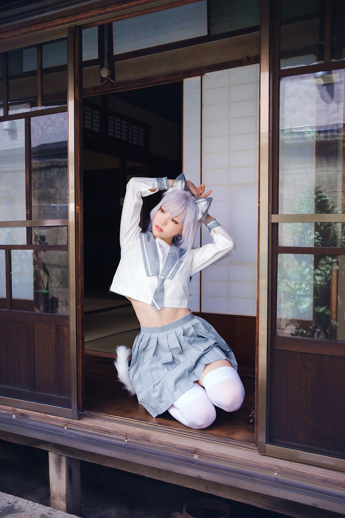 Cosplay ElyEE子 Veranda White Cat緣廊白貓