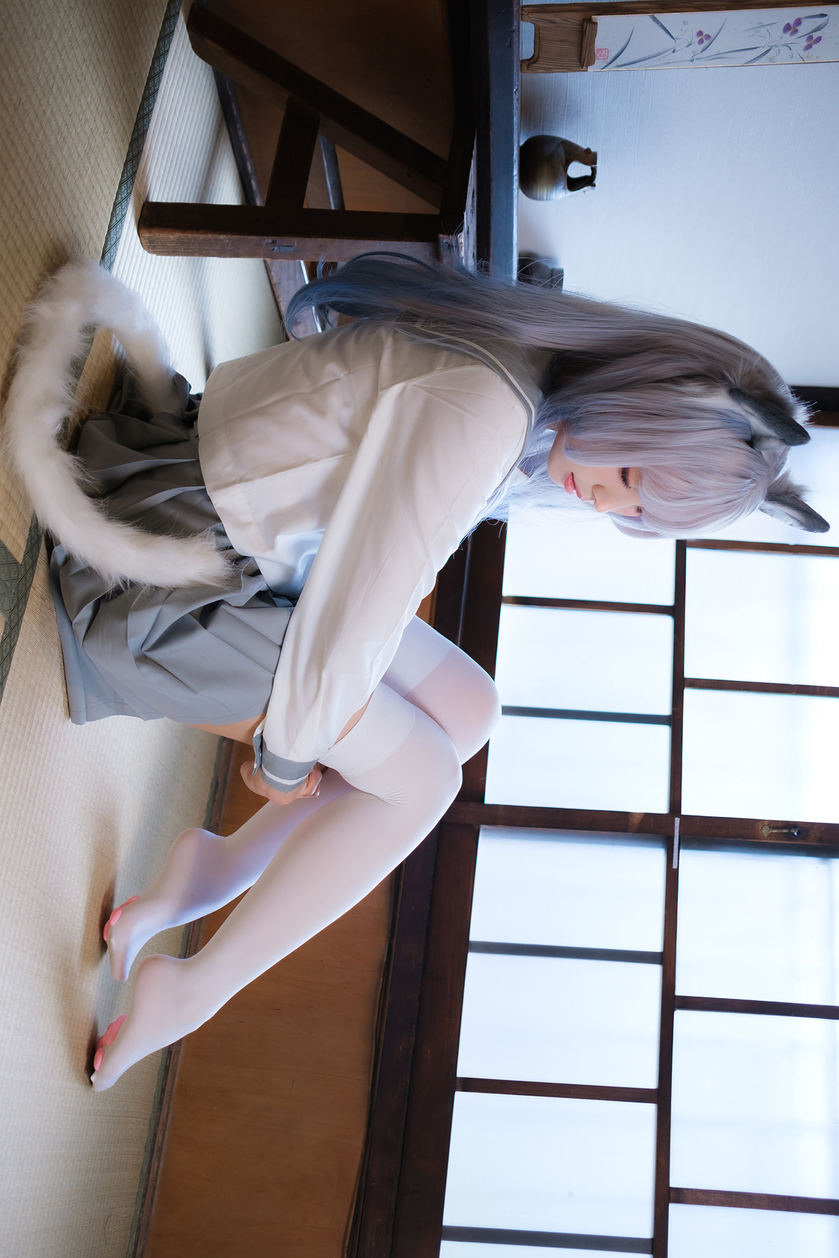 Cosplay ElyEE子 Veranda White Cat緣廊白貓