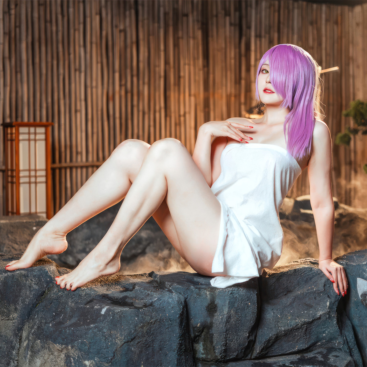 Cosplay Natsuko夏夏子 碧蓝航线 的里雅斯特温泉夜