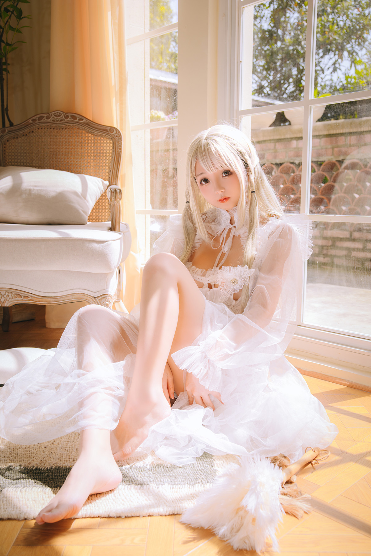 Cosplay Rinaijiao日奈娇 白纱衣 Set.01