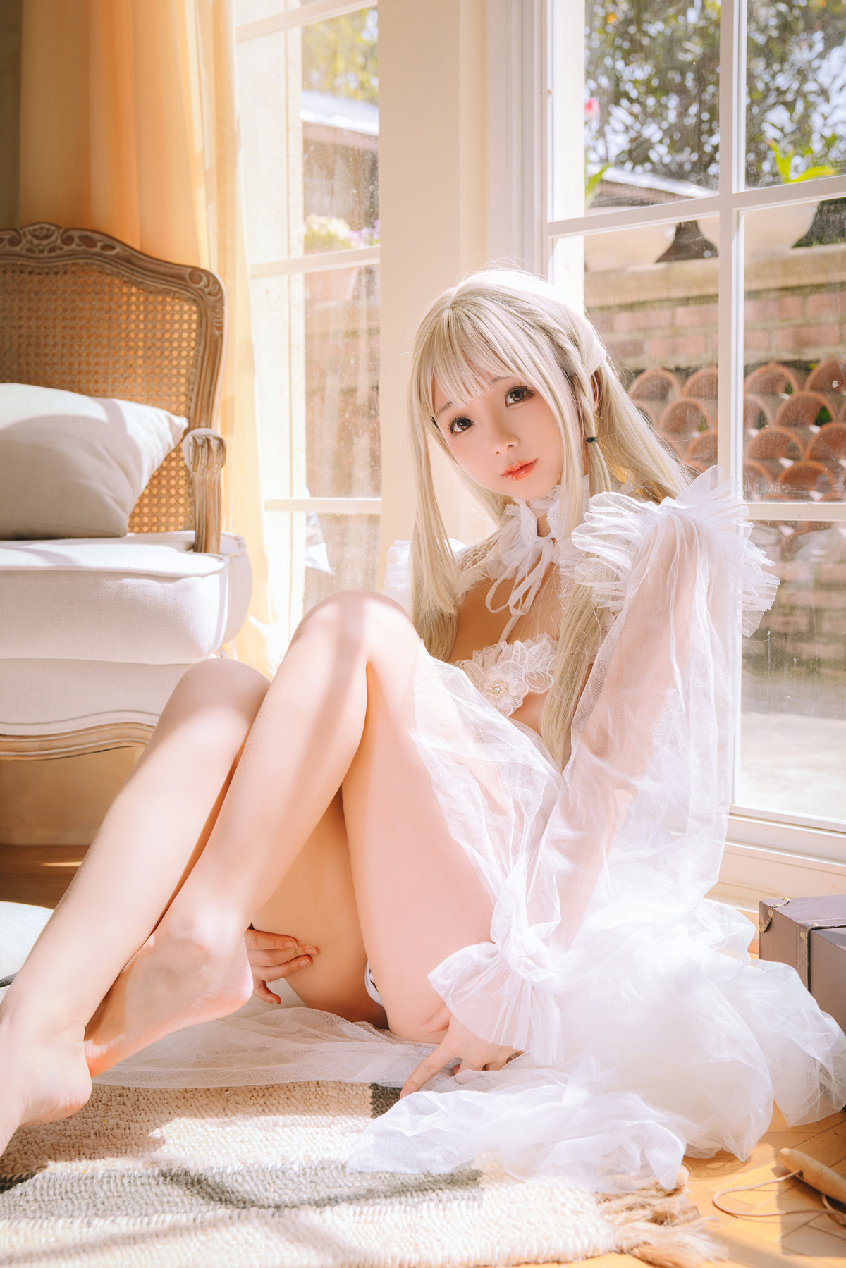 Cosplay Rinaijiao日奈娇 白纱衣 Set.01