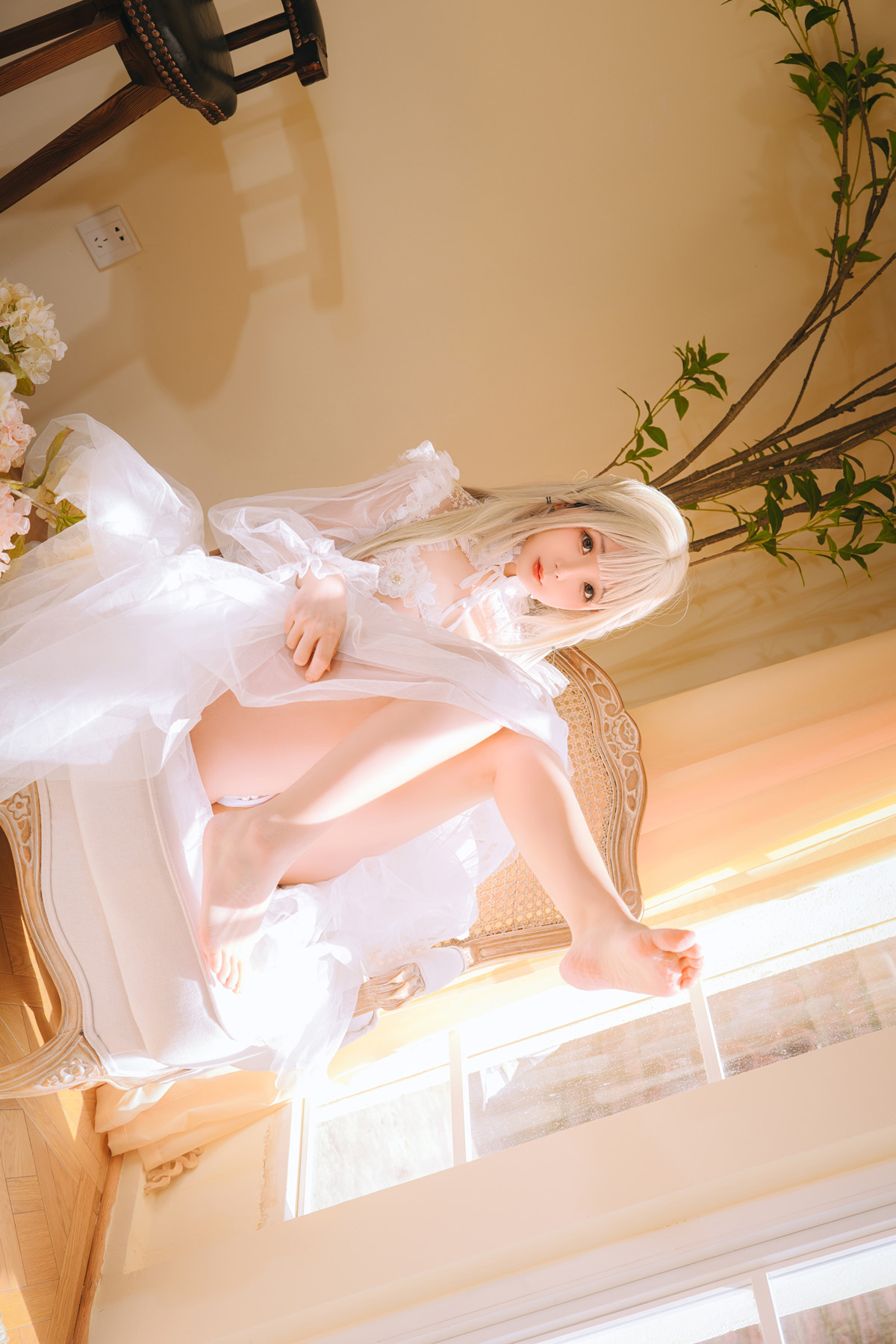 Cosplay Rinaijiao日奈娇 白纱衣 Set.01