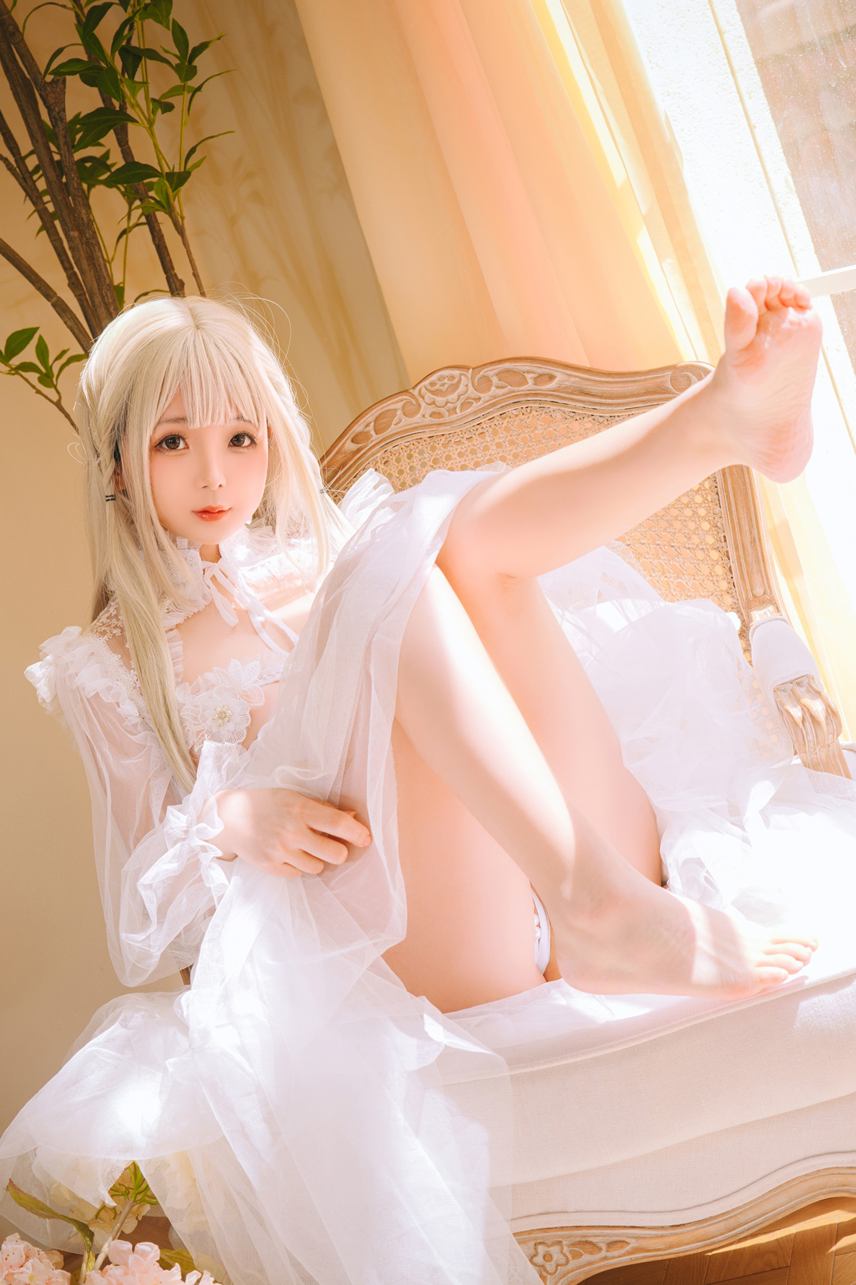 Cosplay Rinaijiao日奈娇 白纱衣 Set.01