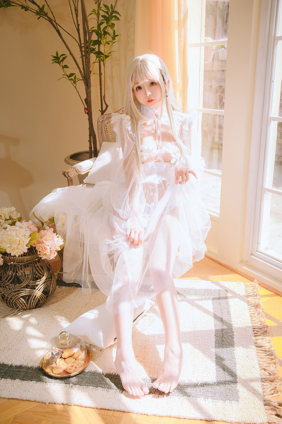 Cosplay Rinaijiao日奈娇 白纱衣 Set.01