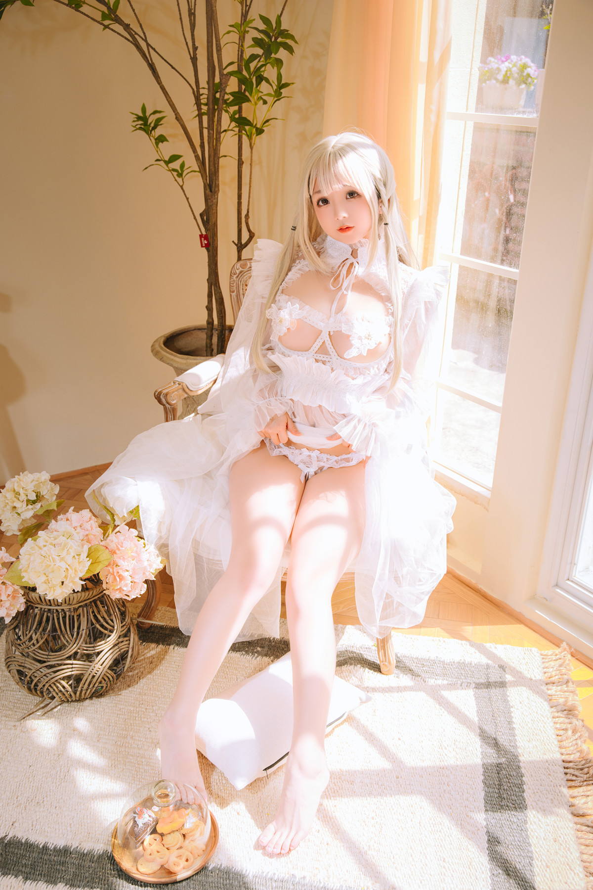 Cosplay Rinaijiao日奈娇 白纱衣 Set.01