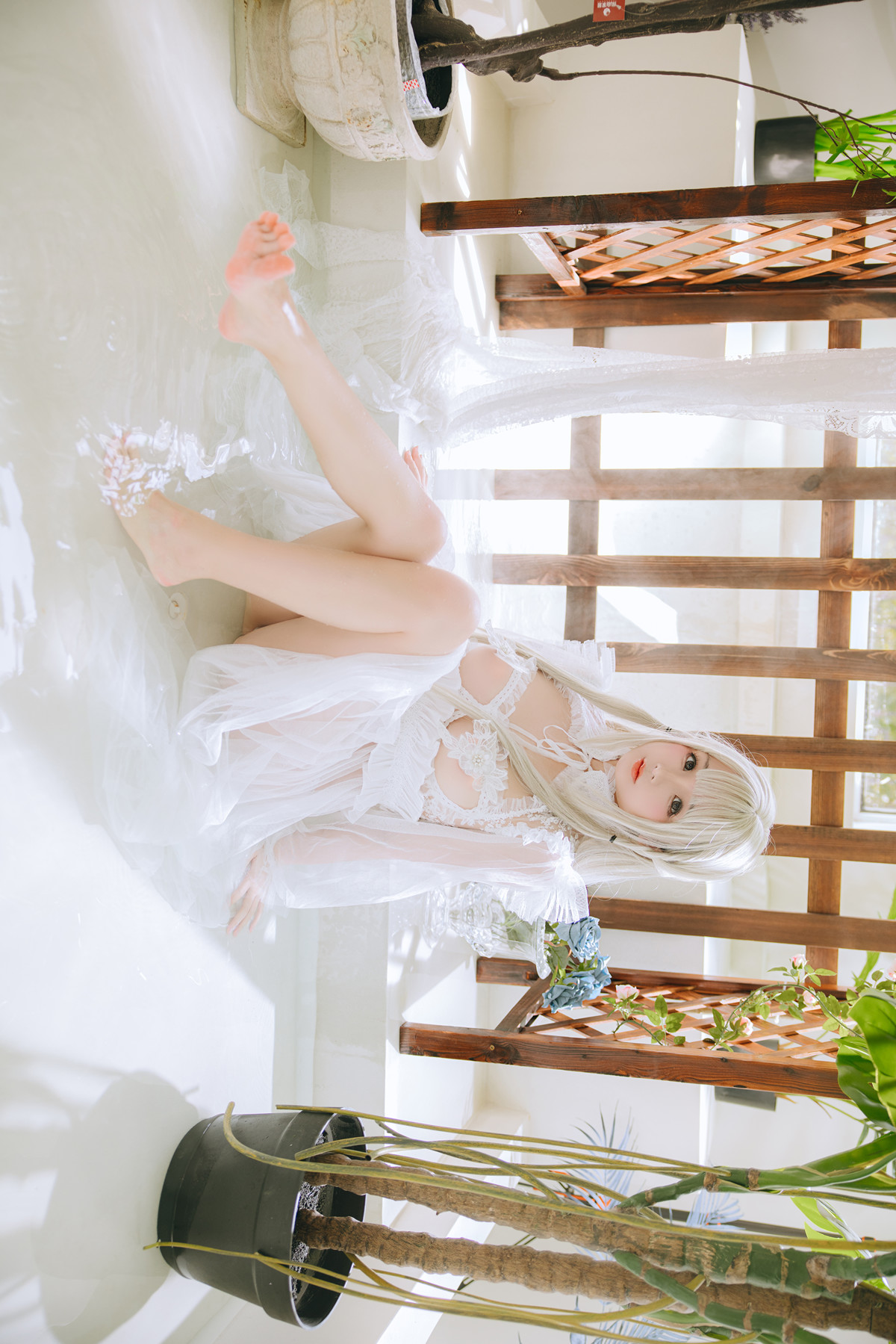 Cosplay Rinaijiao日奈娇 白纱衣 Set.01