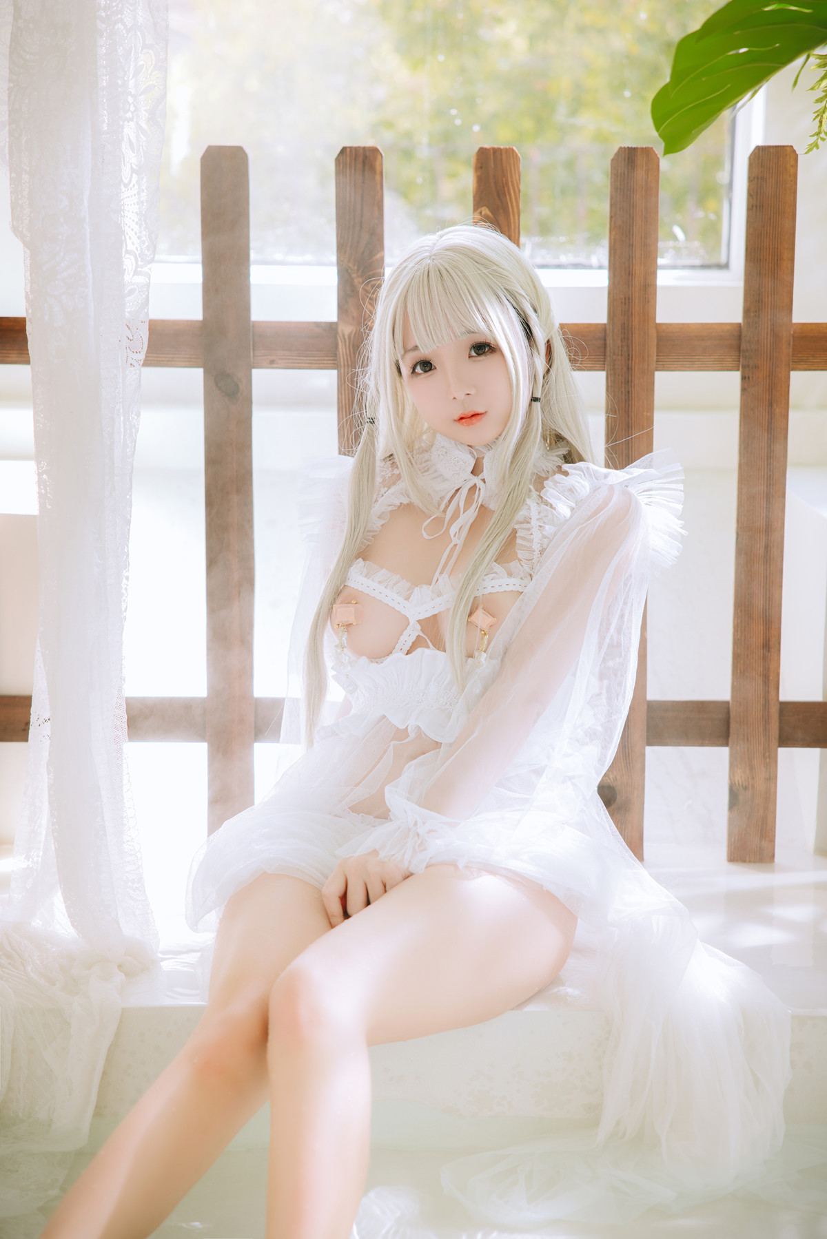 Cosplay Rinaijiao日奈娇 白纱衣 Set.01