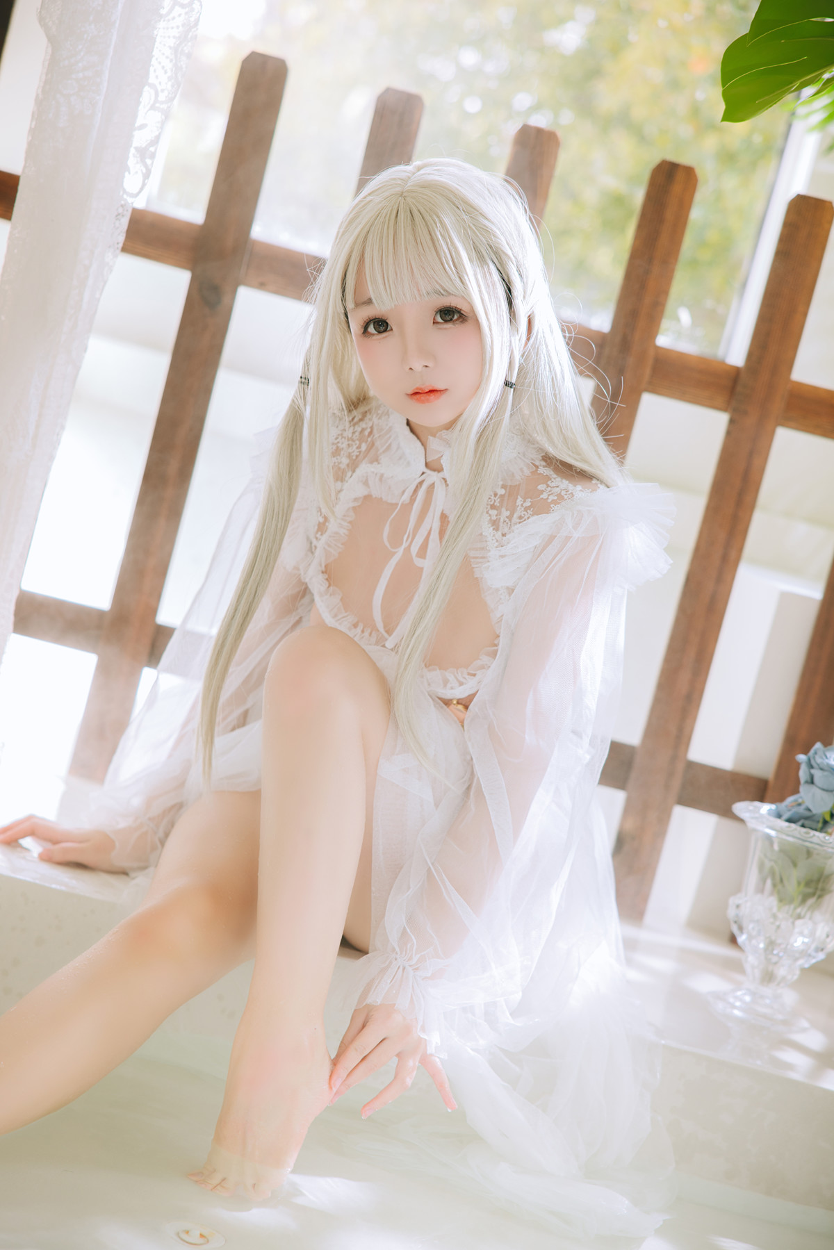 Cosplay Rinaijiao日奈娇 白纱衣 Set.01