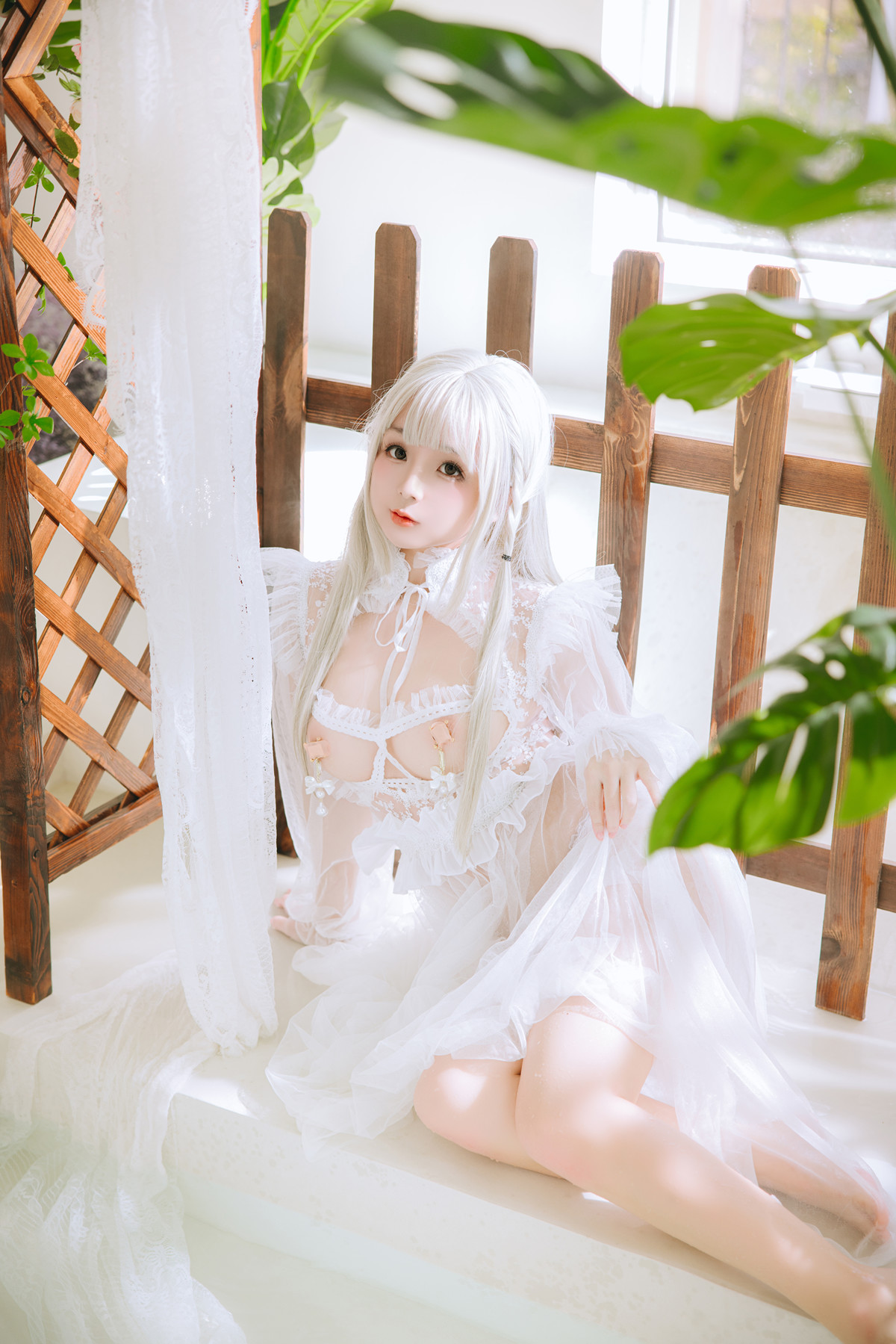 Cosplay Rinaijiao日奈娇 白纱衣 Set.02