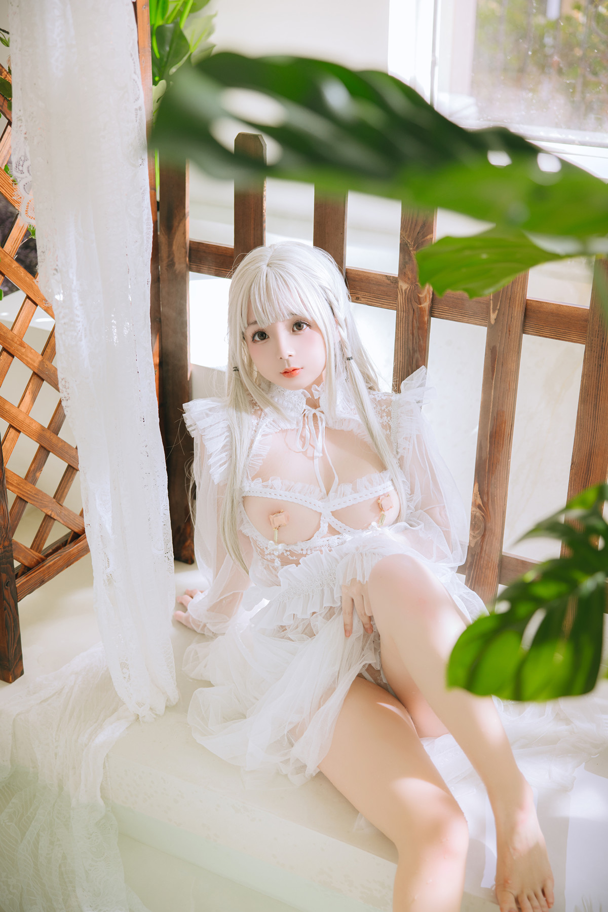 Cosplay Rinaijiao日奈娇 白纱衣 Set.02