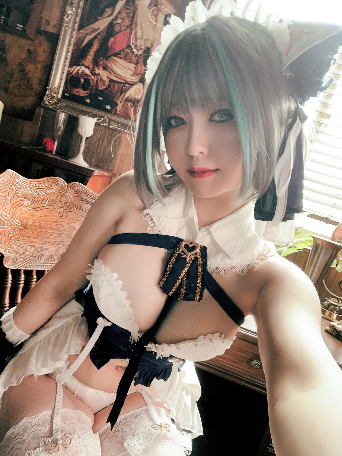 Cosplay 半半子Banbanko 碧蓝航线 柴郡抱枕