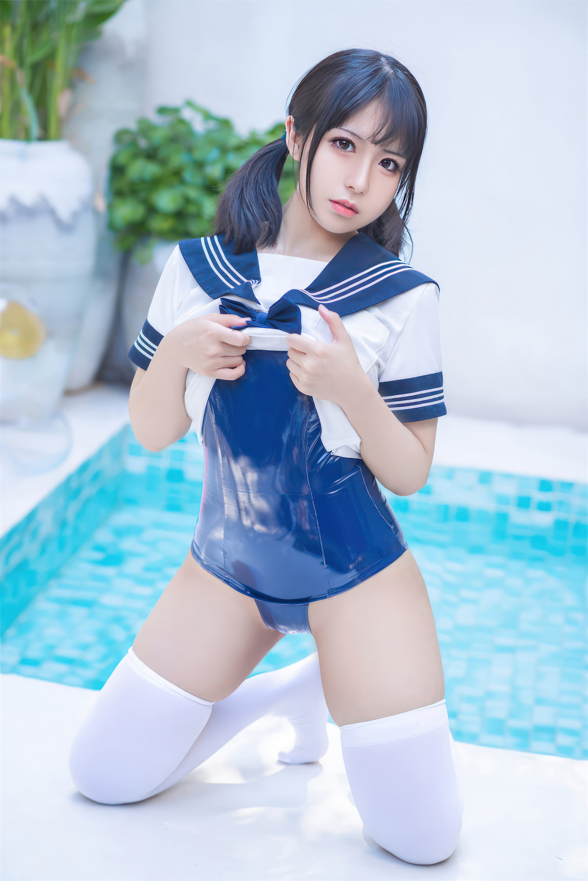 Cosplay 虎森森 JK死库水 JK Water Splash