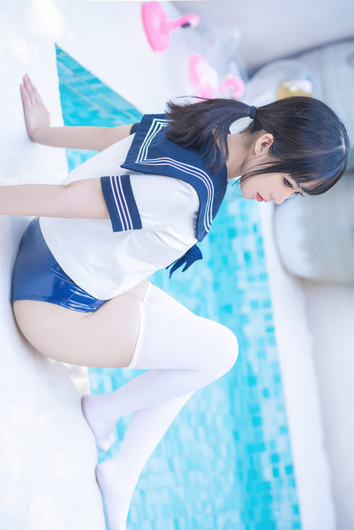 Cosplay 虎森森 JK死库水 JK Water Splash