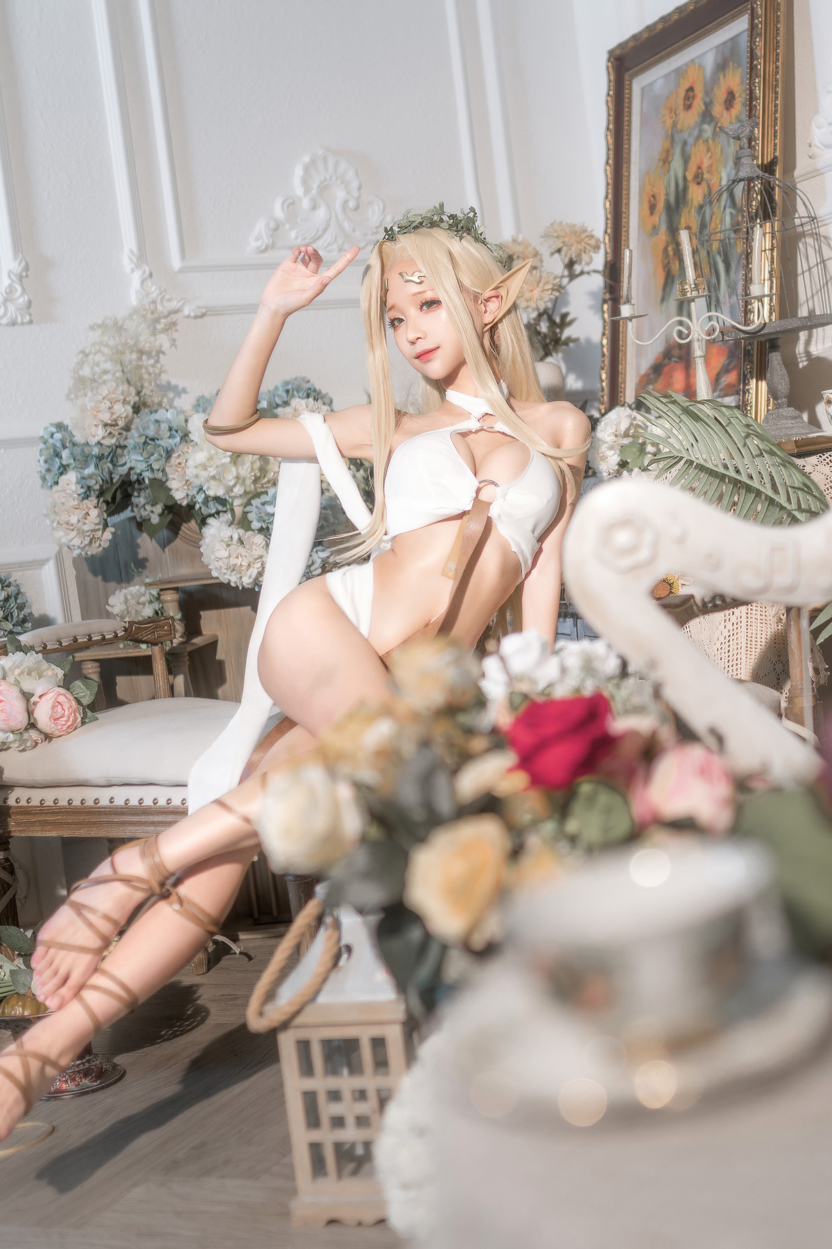 Cosplay 蠢沫沫Chunmomo 白精灵3套 Set.01