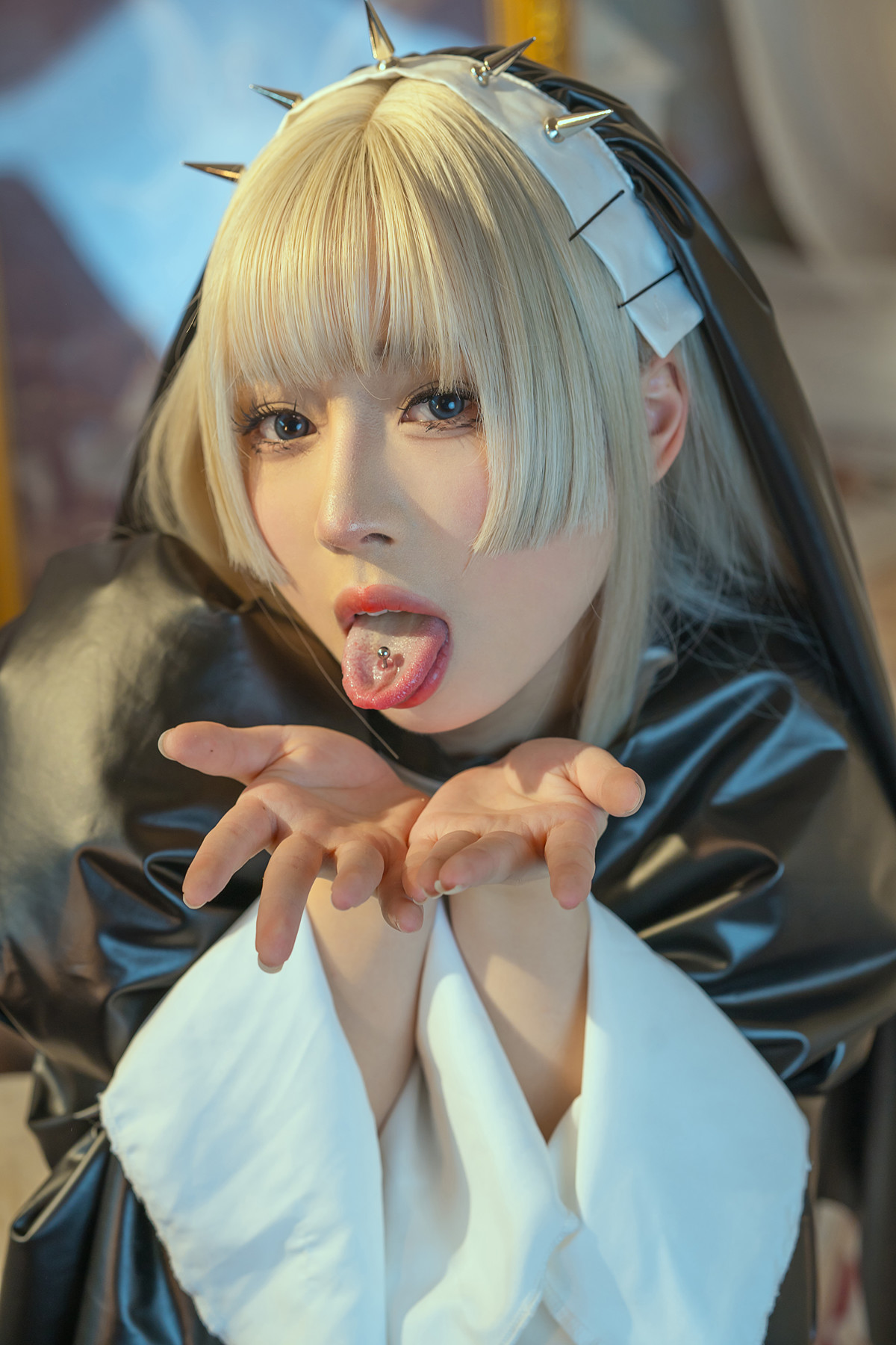 Cosplay 轩萧学姐 奶桃X胡桃喵 修女