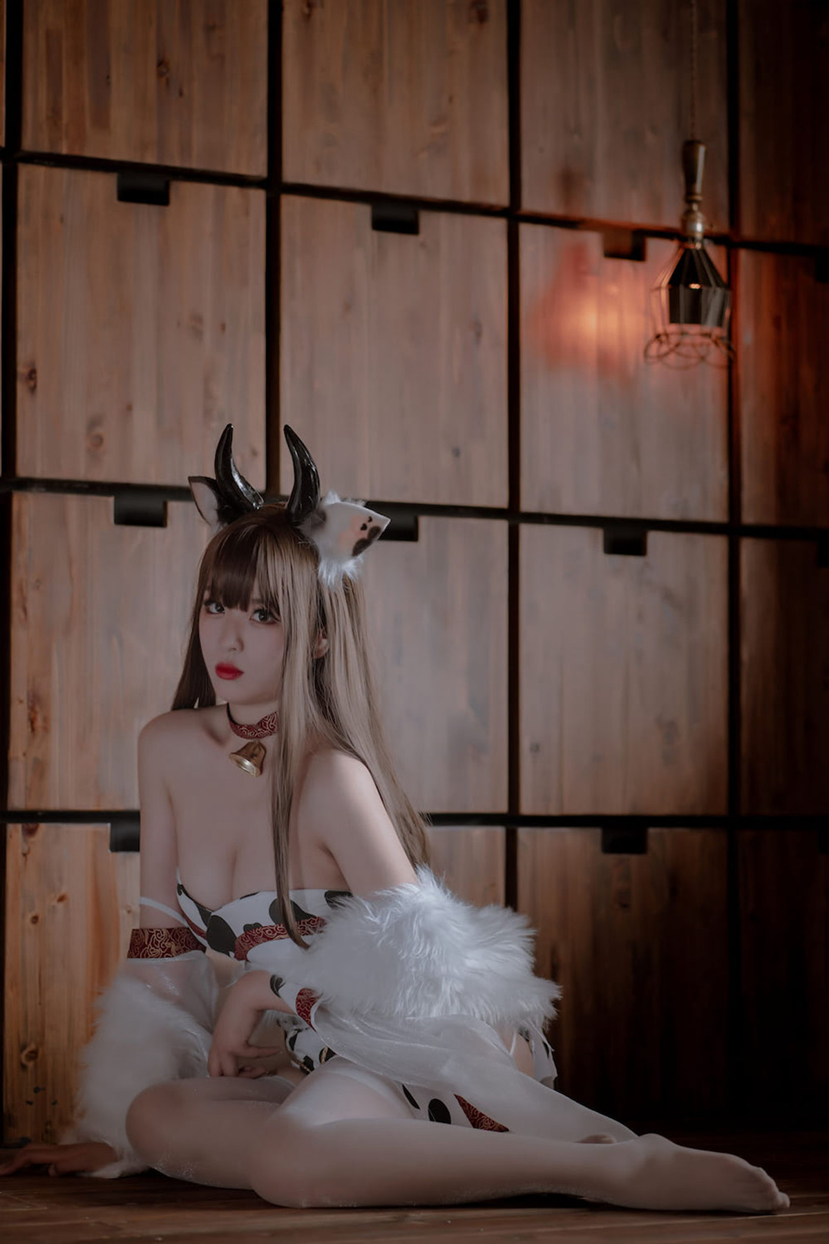 Cosplay 轩萧学姐 牛牛和服 Cow Cow