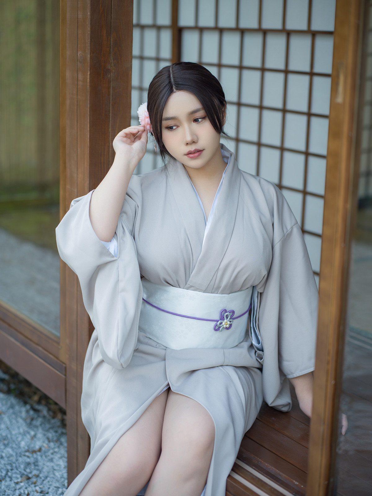 Cosplay 麻花麻花酱 兽耳和服 Kimono Set.01