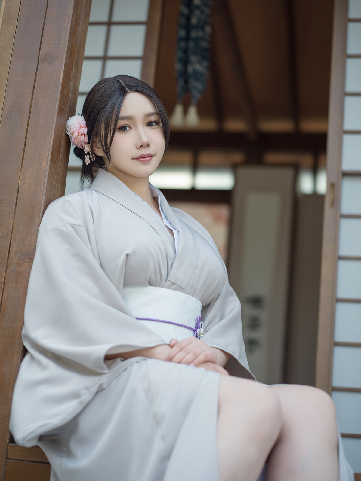 Cosplay 麻花麻花酱 兽耳和服 Kimono Set.01