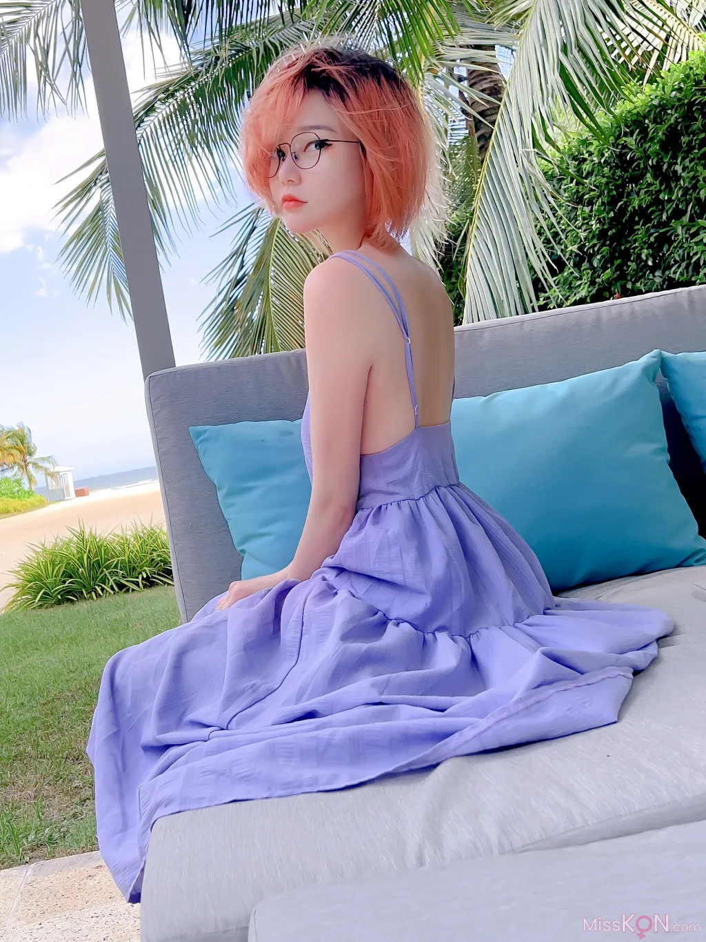 Coser@Potato Godzilla_ Casual Violet Dress NSFW