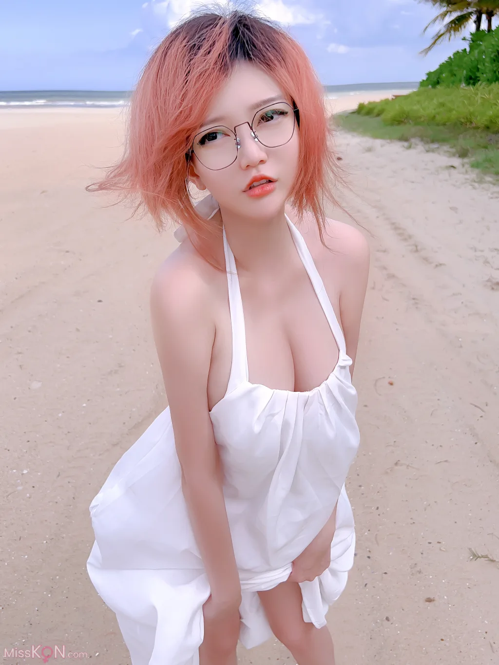 Coser@Potato Godzilla_ Casual White Dress On Beach NSFW