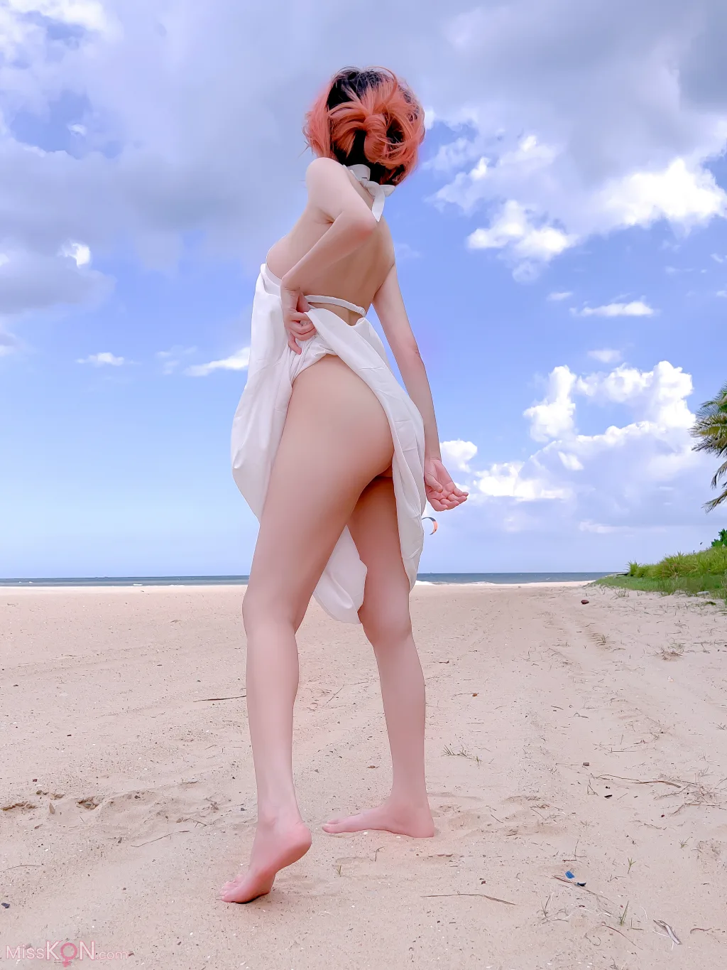 Coser@Potato Godzilla_ Casual White Dress On Beach NSFW