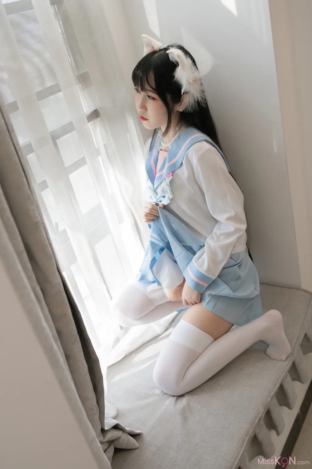 Coser@不呆猫_ 白色兔子JK