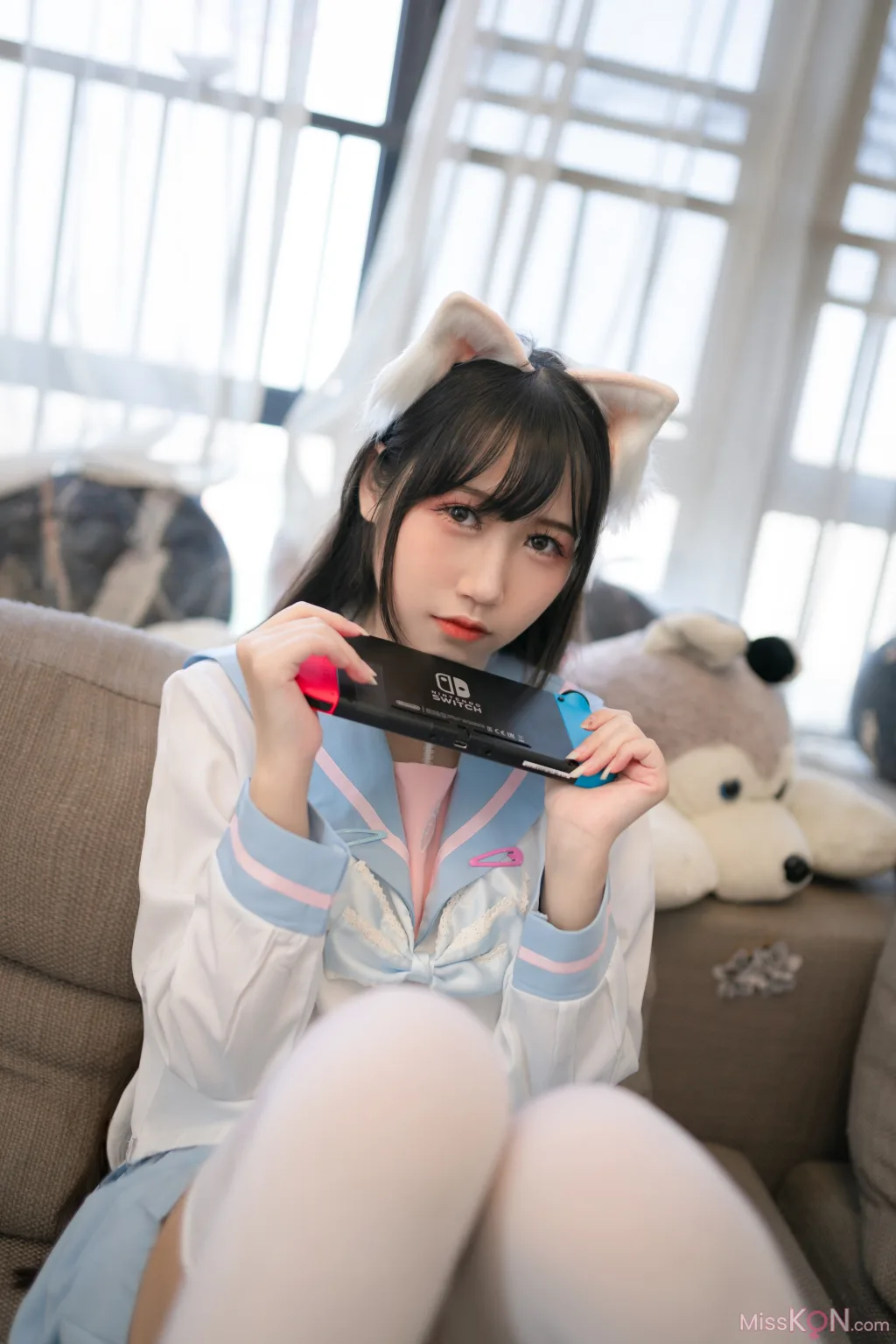 Coser@不呆猫_ 白色兔子JK