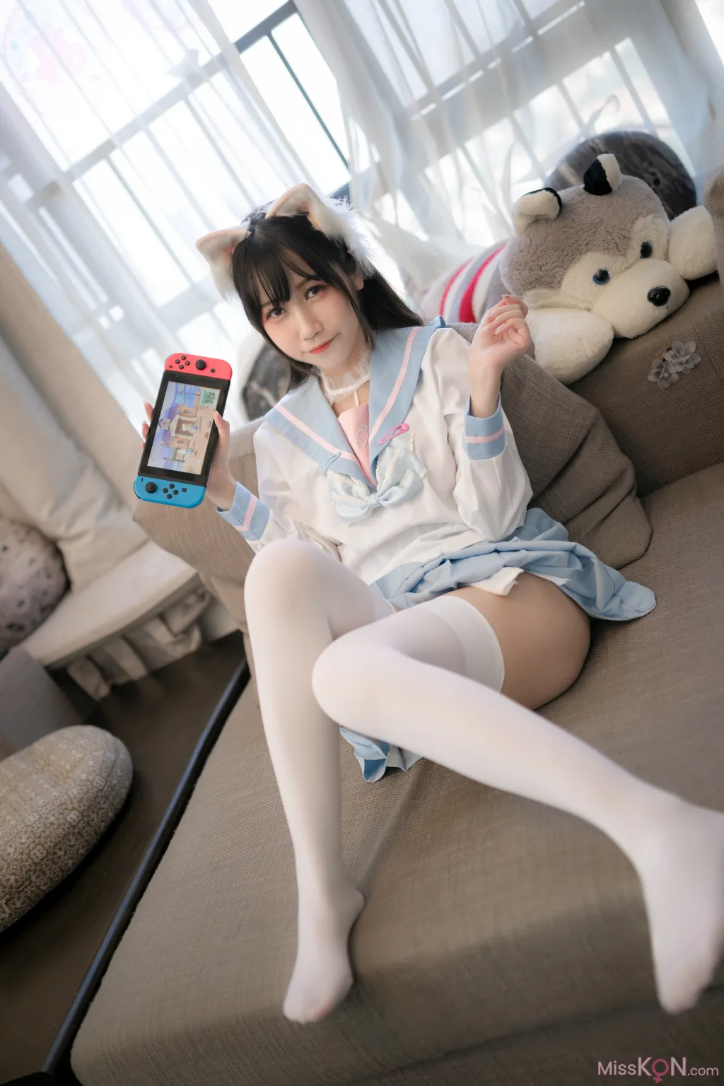 Coser@不呆猫_ 白色兔子JK