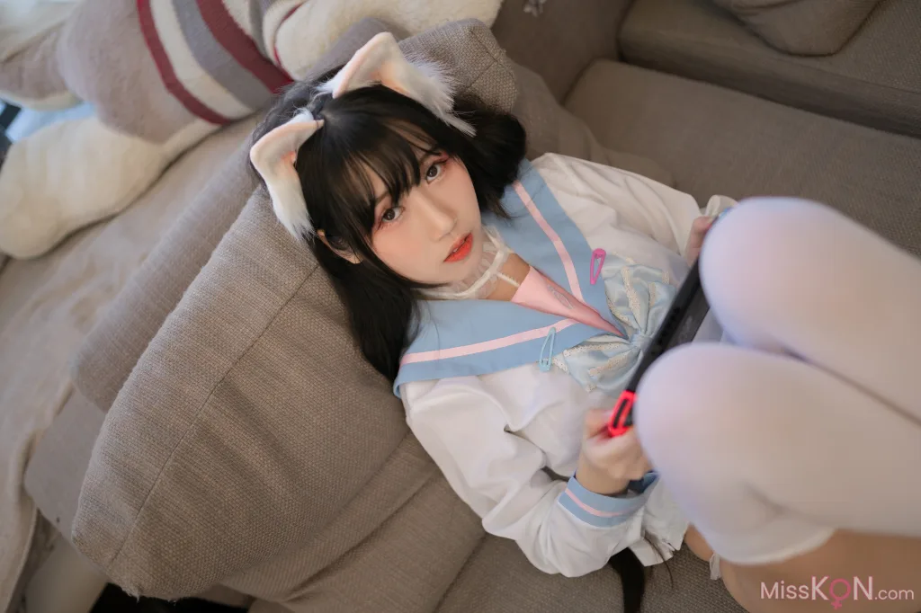 Coser@不呆猫_ 白色兔子JK