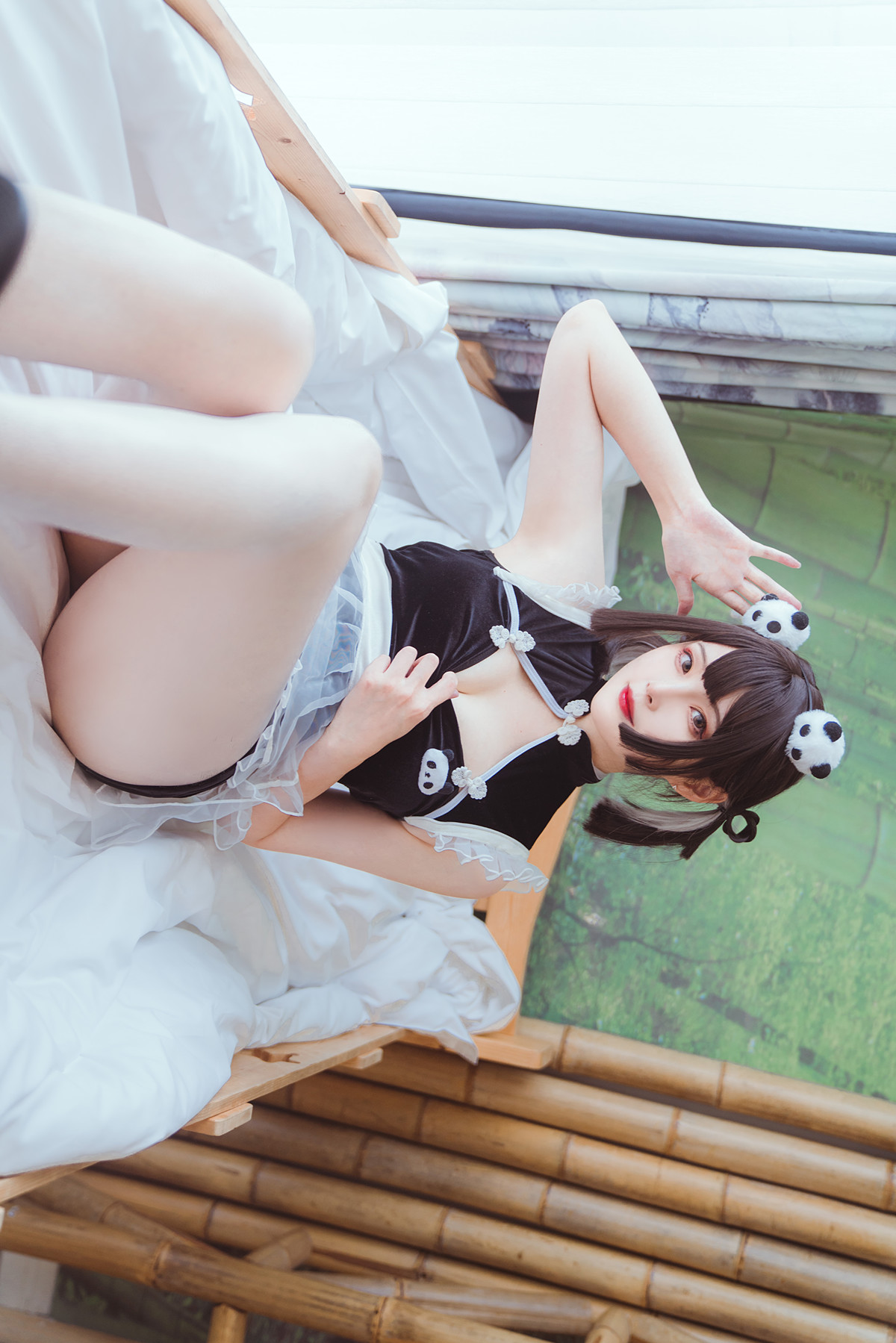 Cosplay Natsuko夏夏子 熊猫女仆