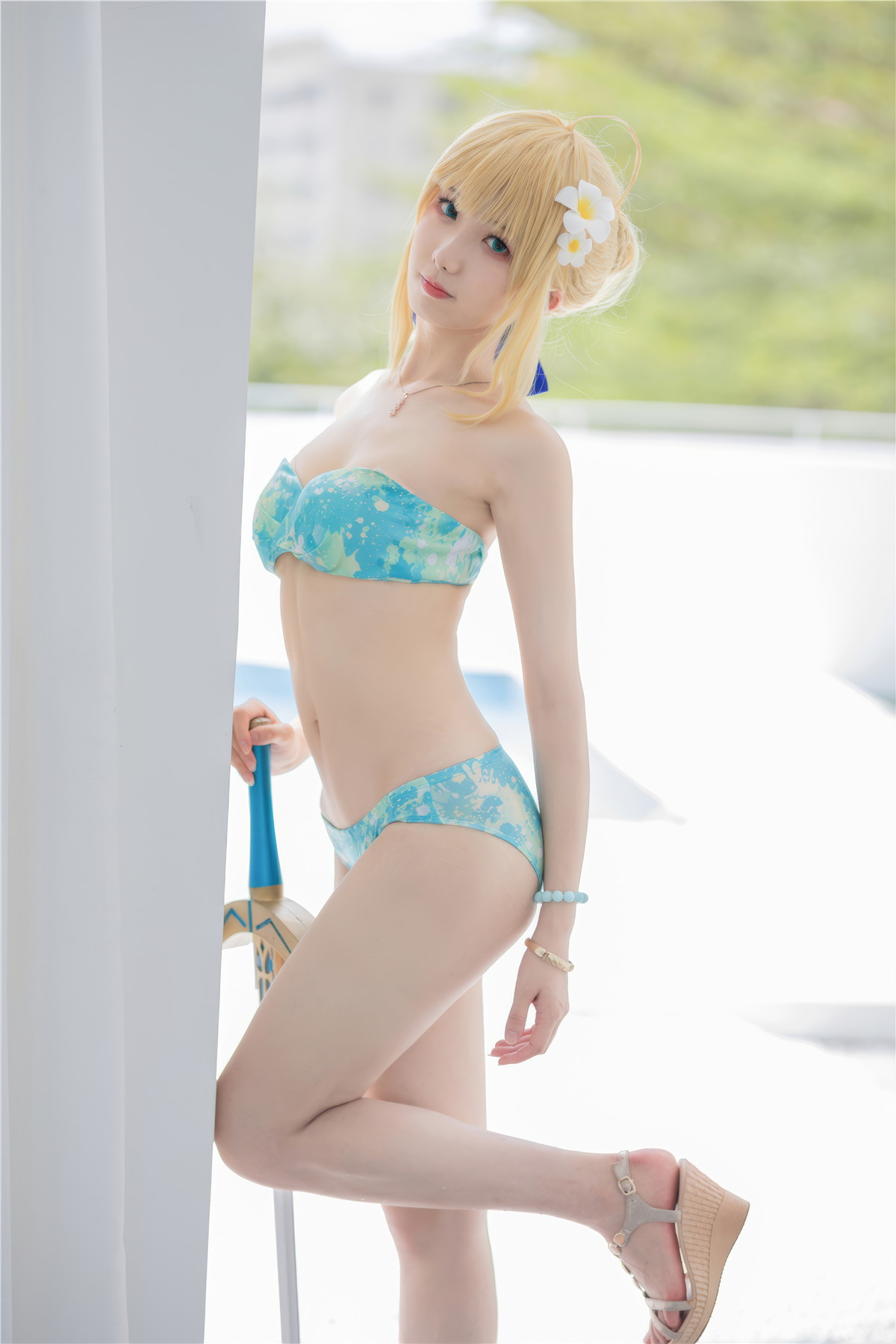 Cosplay 封疆疆v 阿尔托莉雅·潘德拉贡 泳装