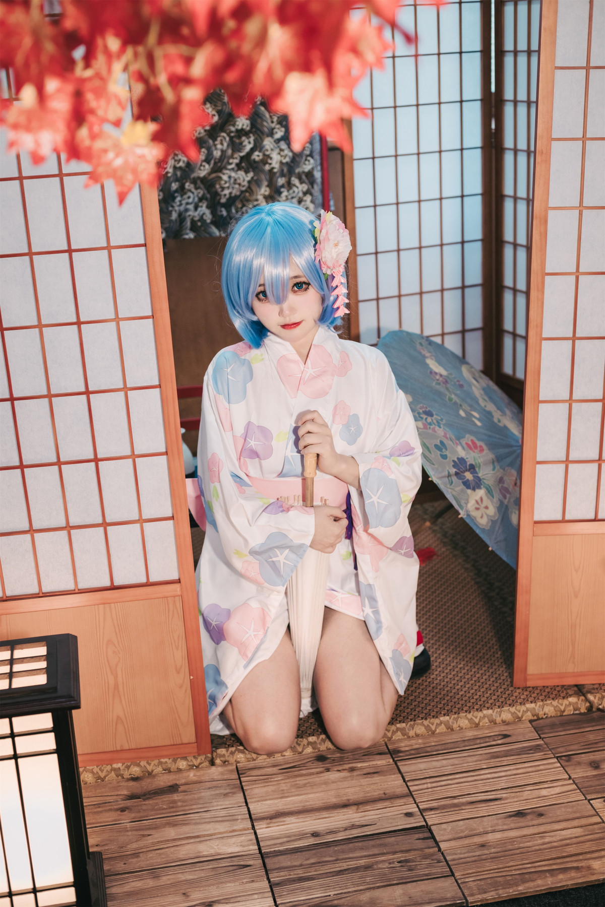 Cosplay 神沢永莉 蕾姆和风 Rem (レム)