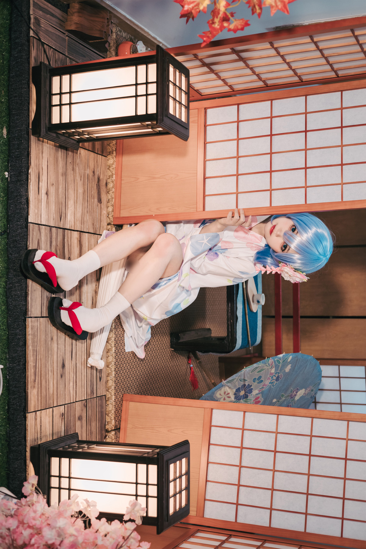 Cosplay 神沢永莉 蕾姆和风 Rem (レム)