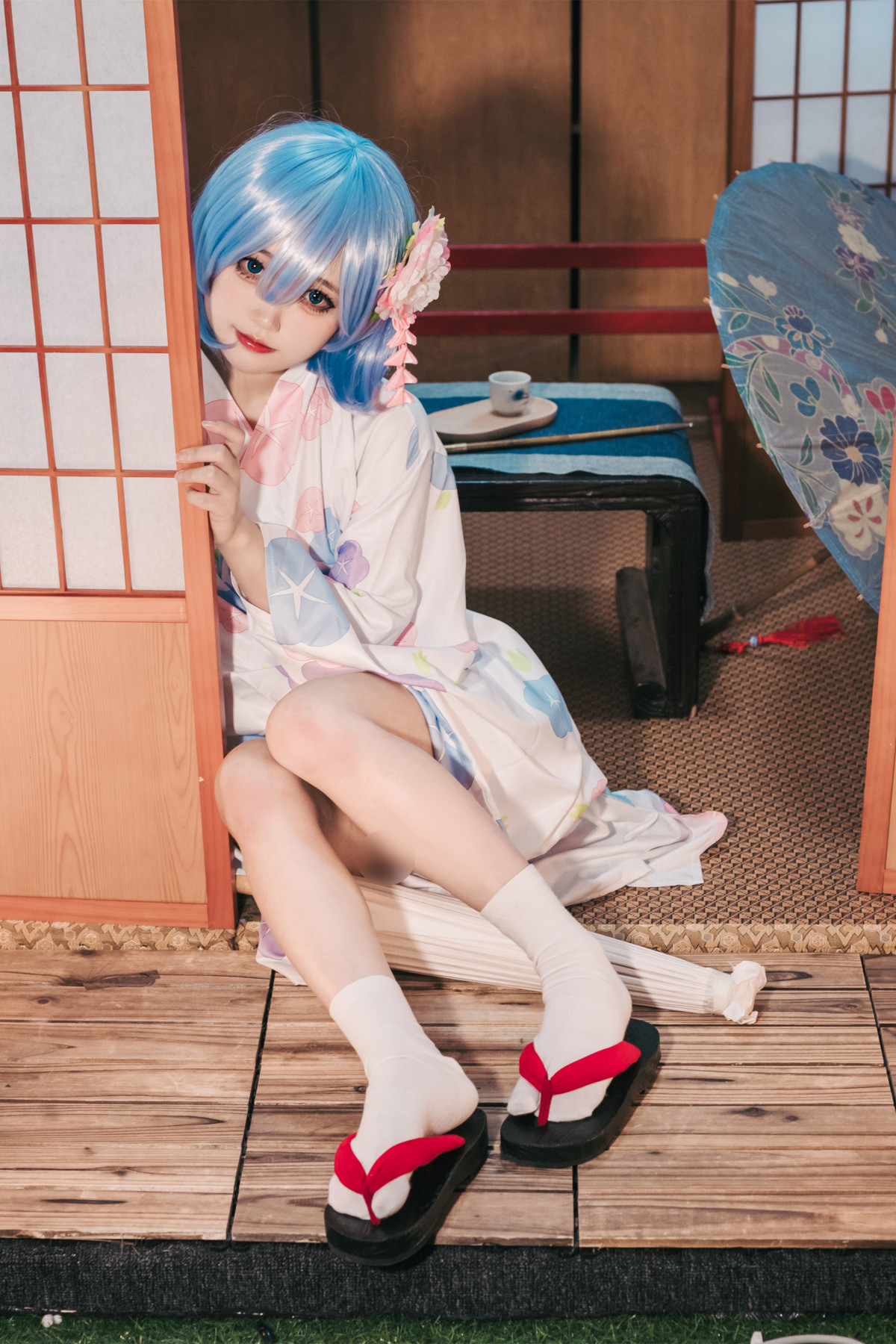 Cosplay 神沢永莉 蕾姆和风 Rem (レム)