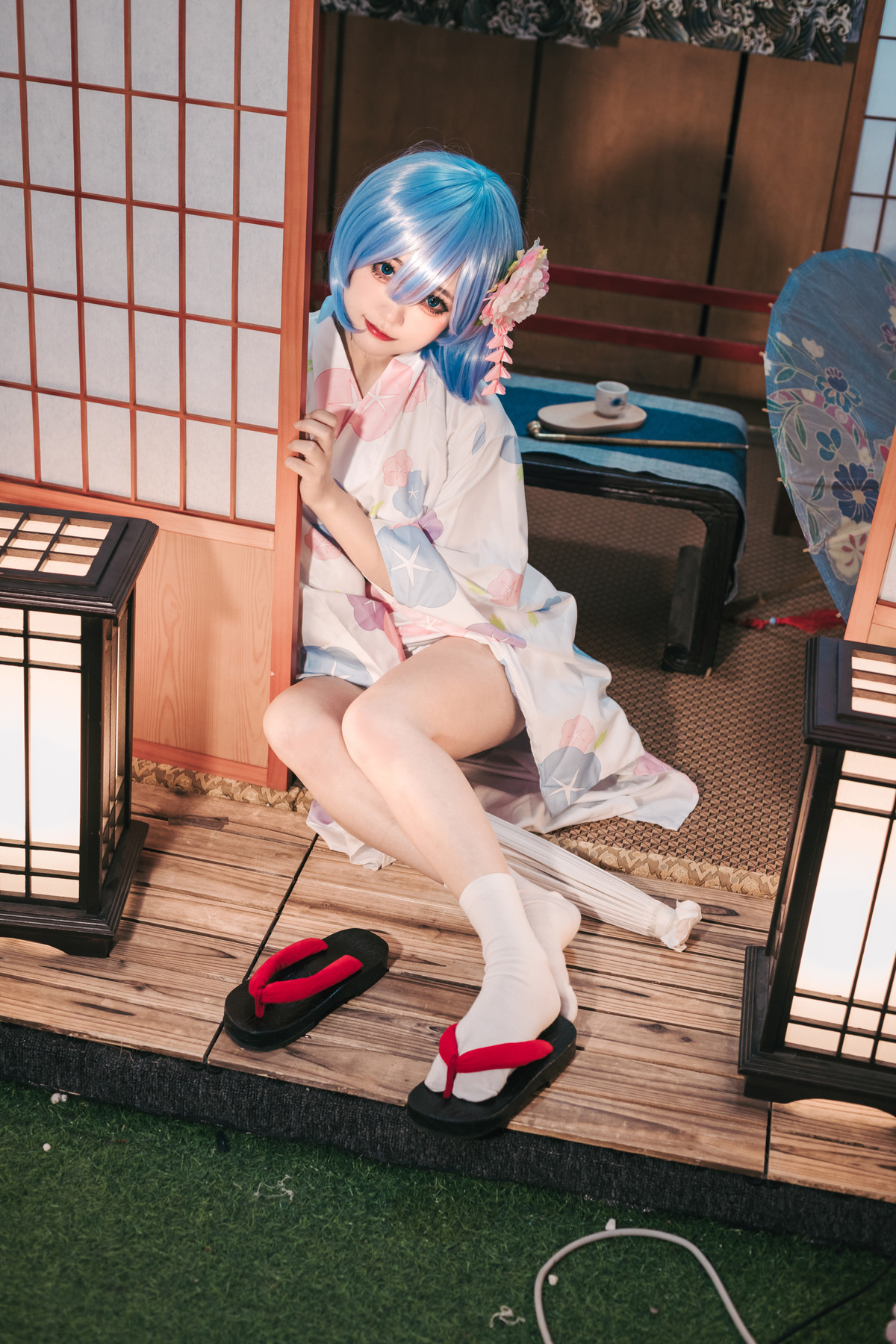 Cosplay 神沢永莉 蕾姆和风 Rem (レム)