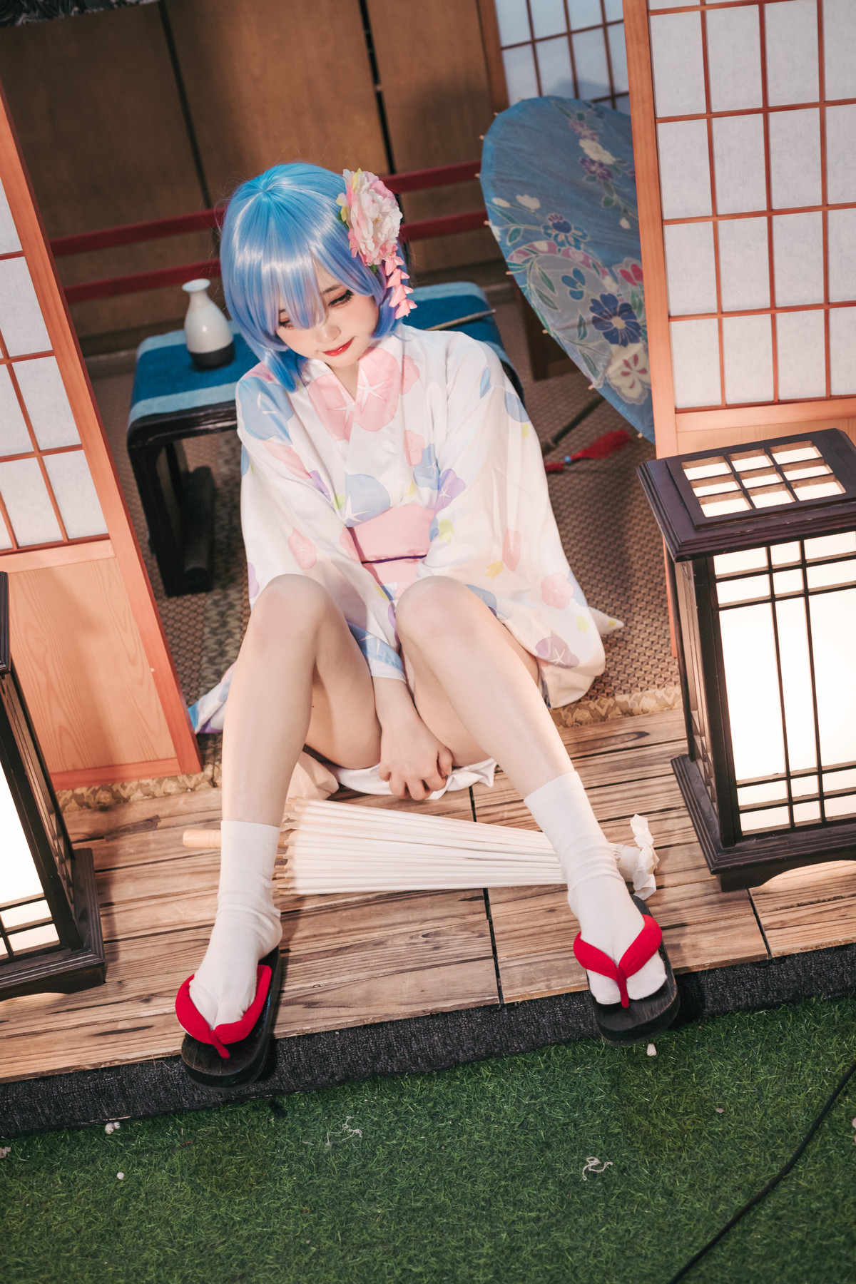 Cosplay 神沢永莉 蕾姆和风 Rem (レム)